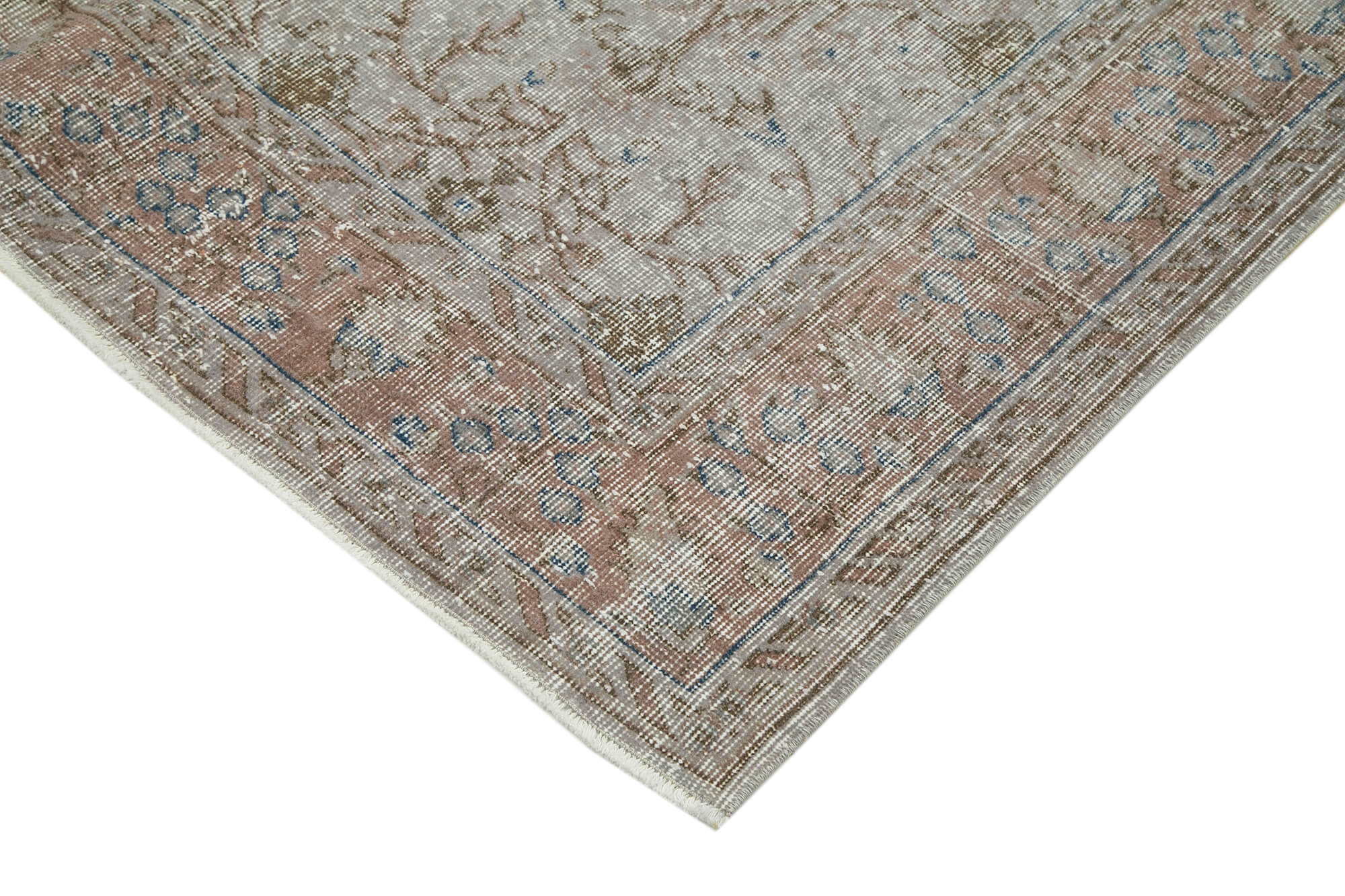 Handmade Vintage Area Rug – Overdyed Wool Rug | Turkish Cotton Wool Carpet 5'5''x8'8''
