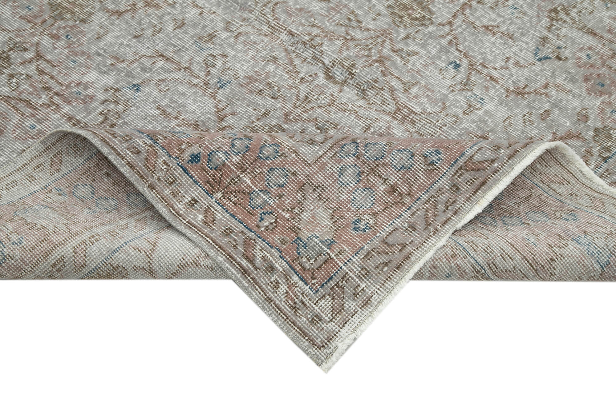 Handmade Vintage Area Rug – Overdyed Wool Rug | Turkish Cotton Wool Carpet 5'5''x8'8''