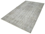 Handmade Vintage Area Rug – Overdyed Wool Rug With Soft Cotton Weave 5'4''x8'8''