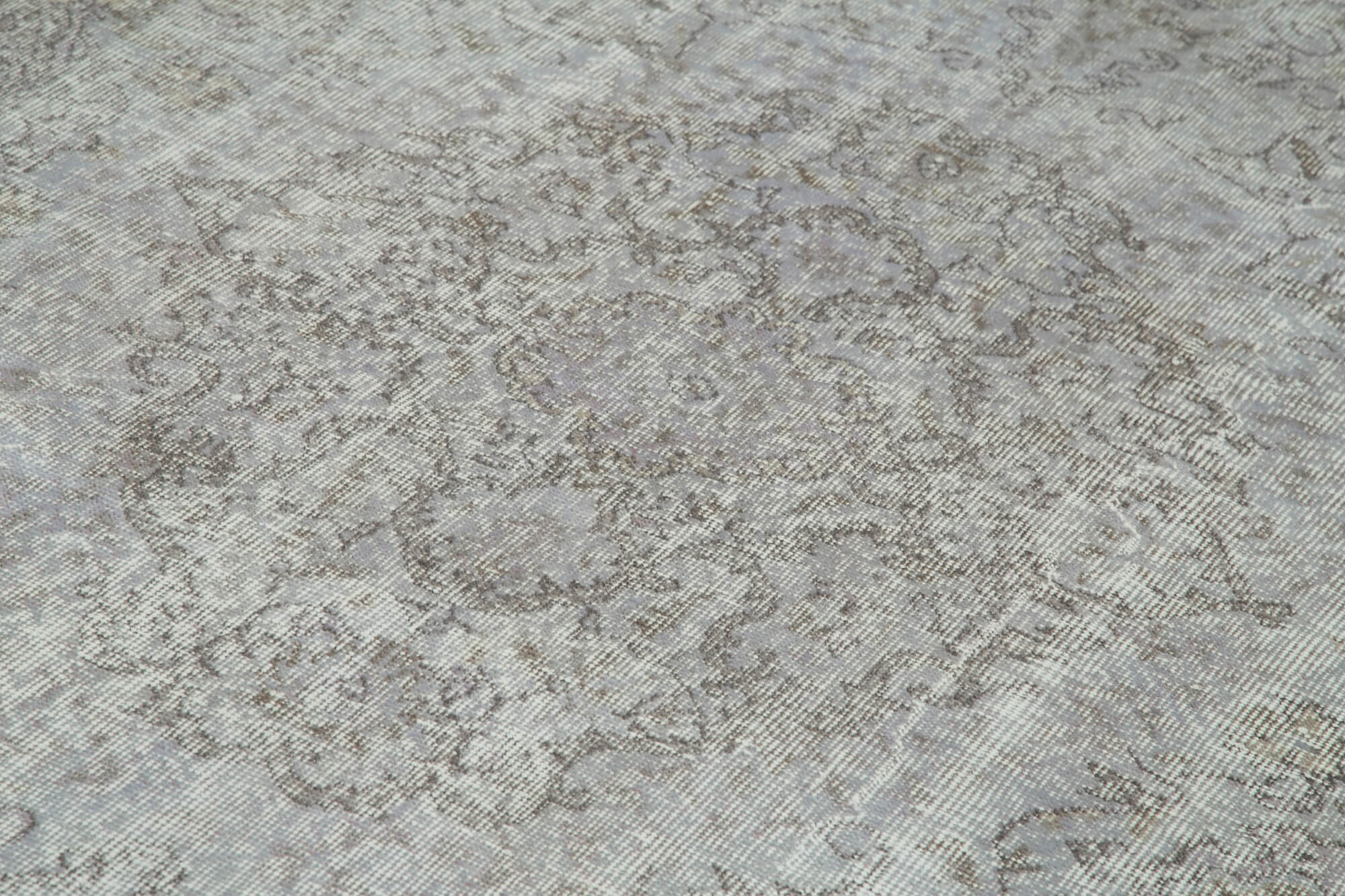 Handmade Vintage Area Rug – Overdyed Wool Rug With Soft Cotton Weave 5'4''x8'8''