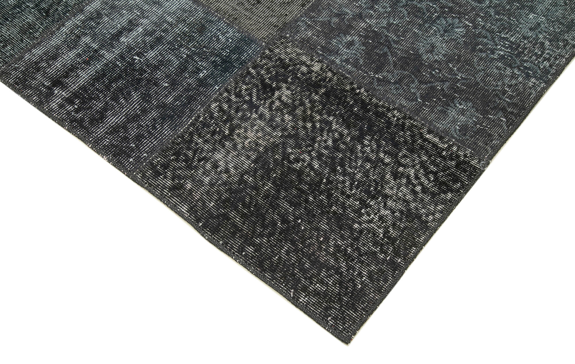Handmade Patchwork Rug - Kirk Yama Grey Cotton Wool Carpet 8'1''x11'6''