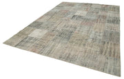 Handmade Patchwork Rug - Kirk Yama Grey Cotton Wool Area Rug 8'2''x11'7''