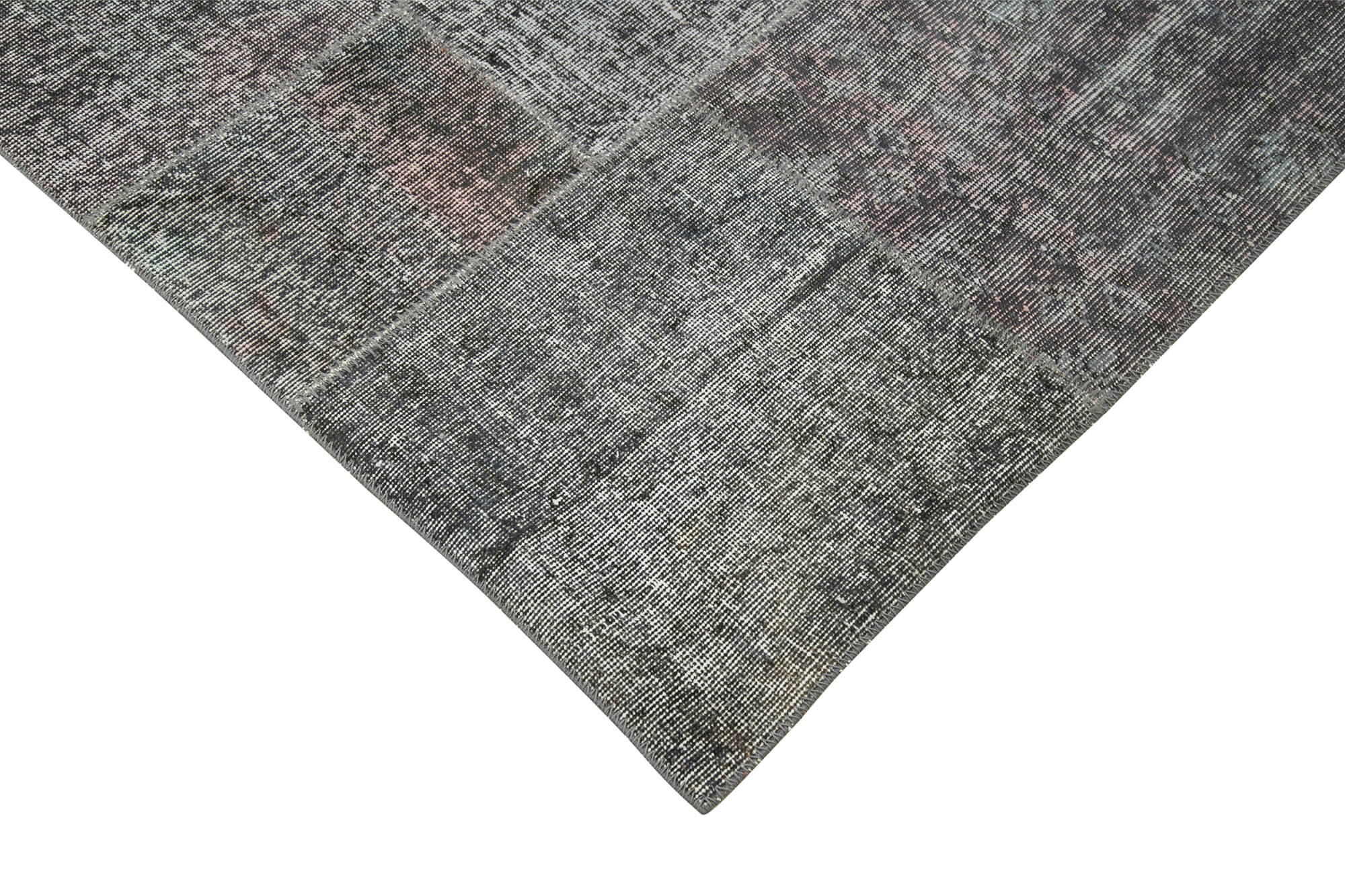 Handmade Patchwork Rug - Kirk Yama Grey Cotton Wool Area Rug 8'2''x11'7''