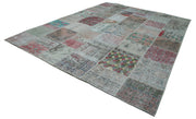 Handmade Area Rug – Blue Patchwork Cotton Wool Carpet 9'11'' x 13'3'' by Agacan