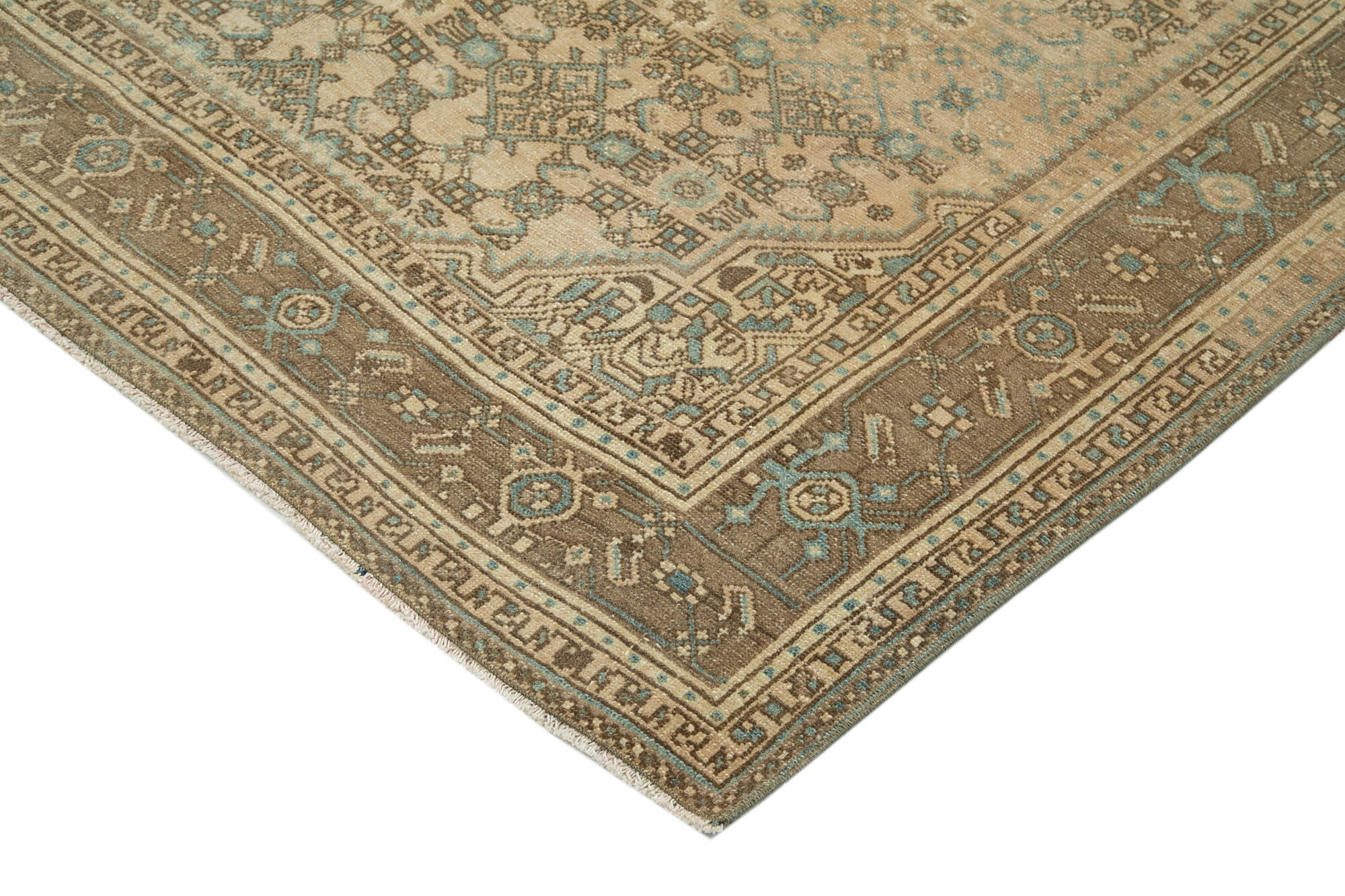 Handmade Wool Area Rug – Persian Classic Beige Carpet, Durable Cotton Rug 5'3''x10'3''