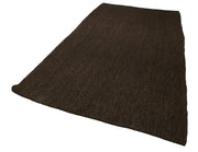 Handmade Kilim Rug - Turkish Hand Knotted Brown Wool Rug, 5'8'' x 9'11'' Vintage Woven Carpet