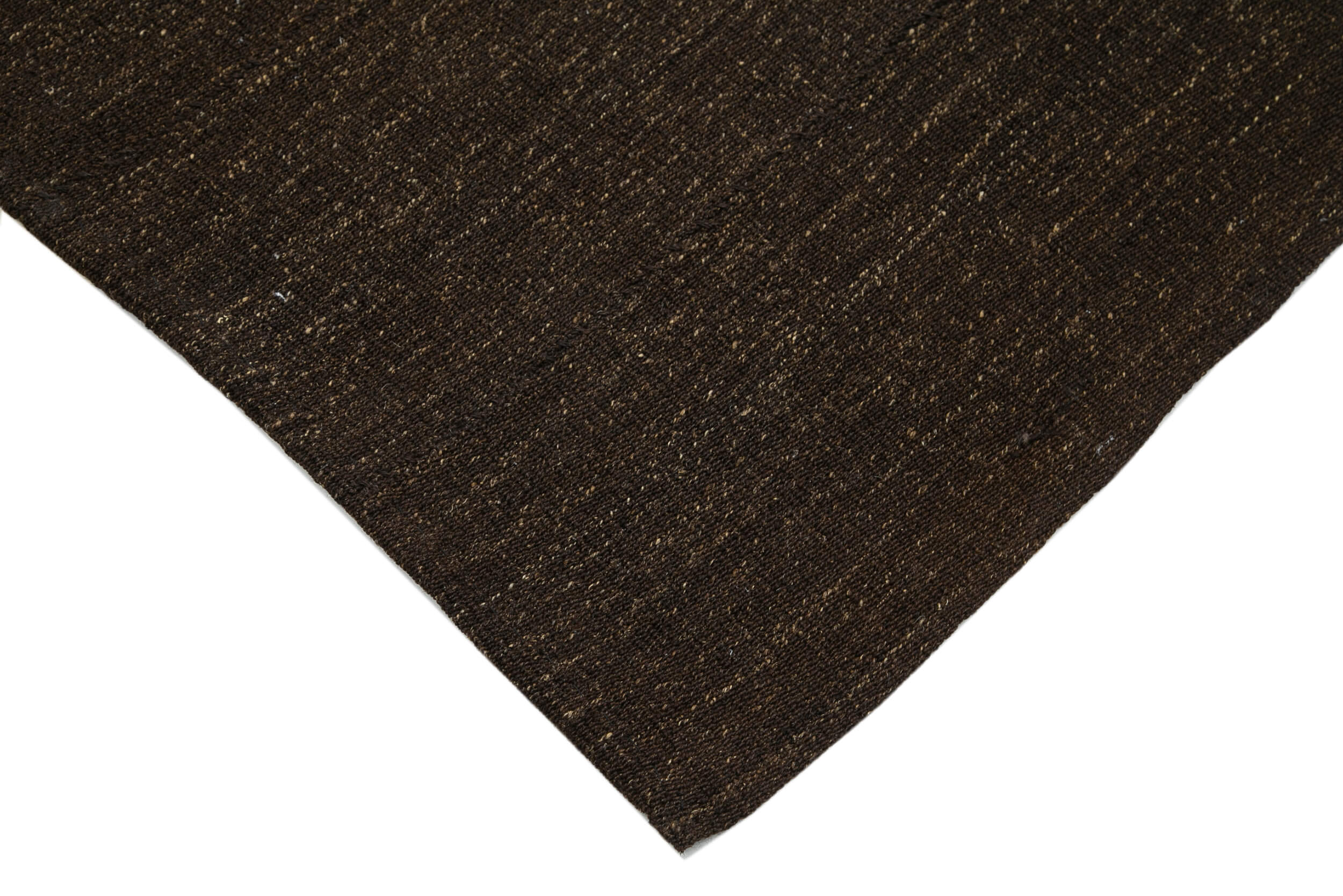 Handmade Kilim Rug - Turkish Hand Knotted Brown Wool Rug, 5'8'' x 9'11'' Vintage Woven Carpet