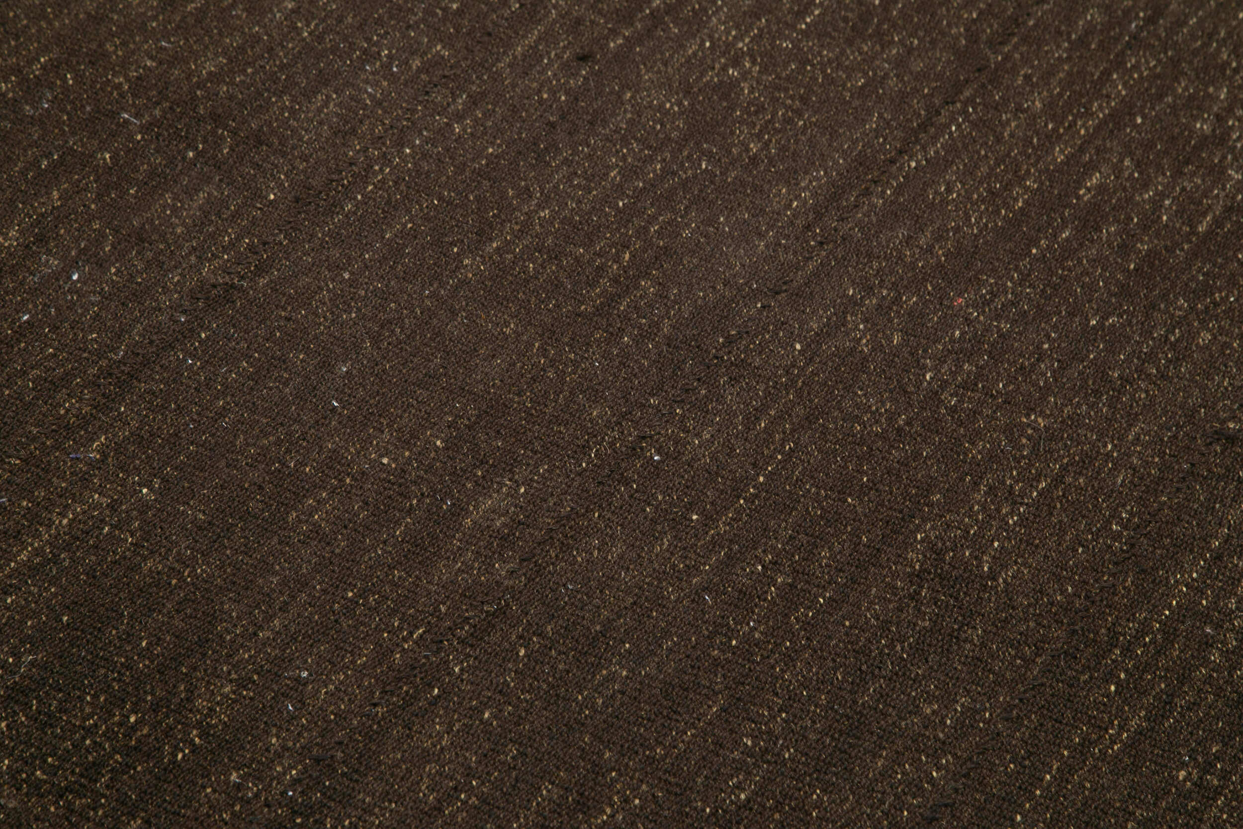 Handmade Kilim Rug - Turkish Hand Knotted Brown Wool Rug, 5'8'' x 9'11'' Vintage Woven Carpet