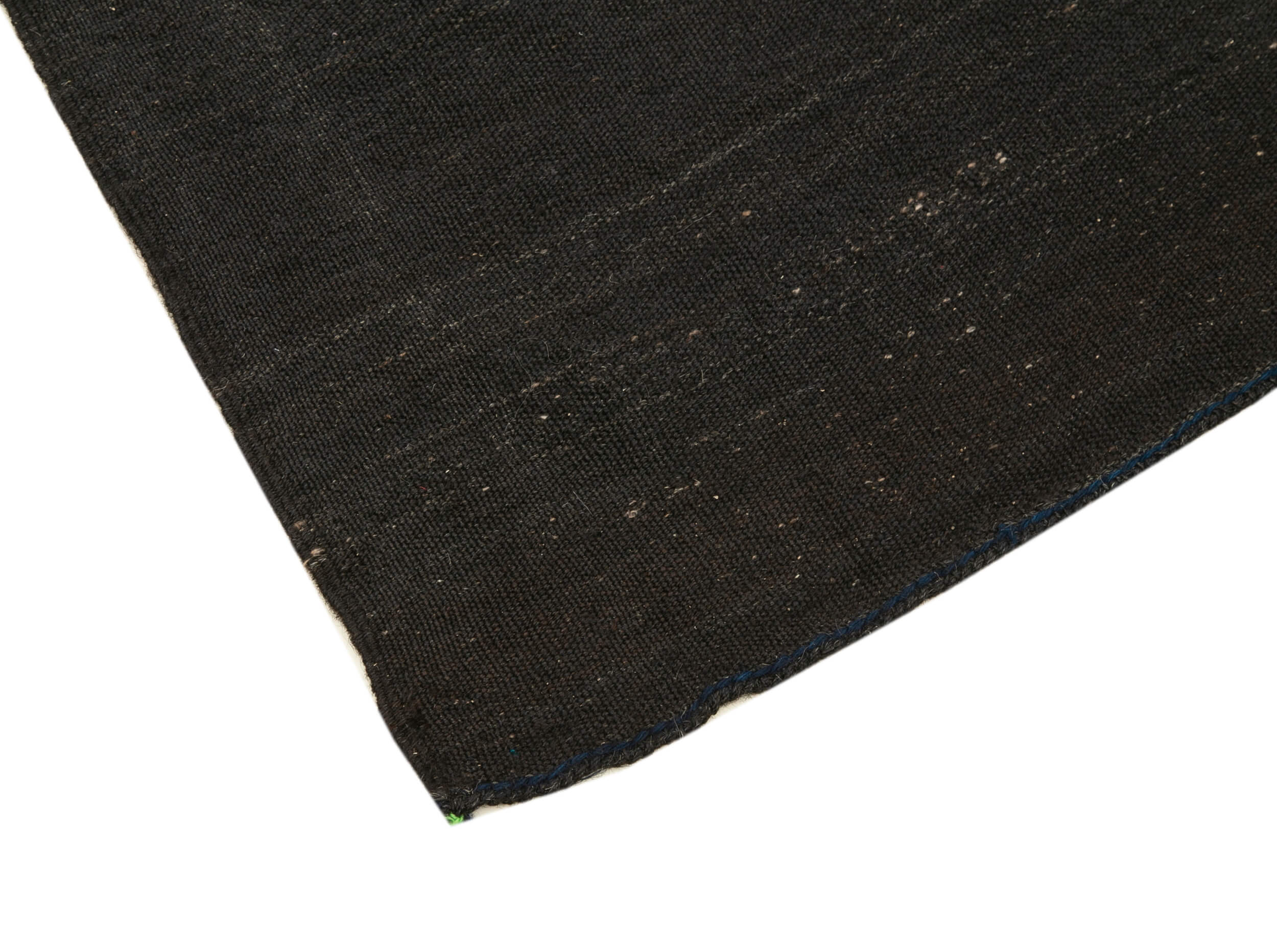 Handmade Striped Kilim Rug – Brown Goat Hair 6x10 Feet Vintage Area Rug
