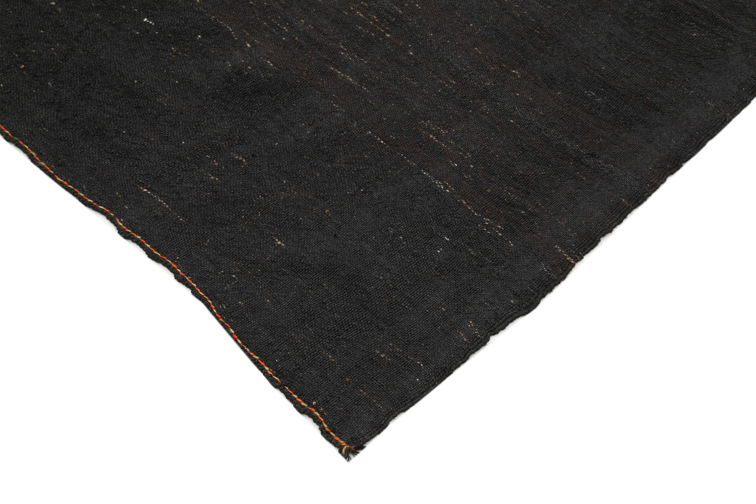Handmade Goat Hair Rug – Striped Kilim Brown Rug 6x12 Foot Vintage Turkish Carpet