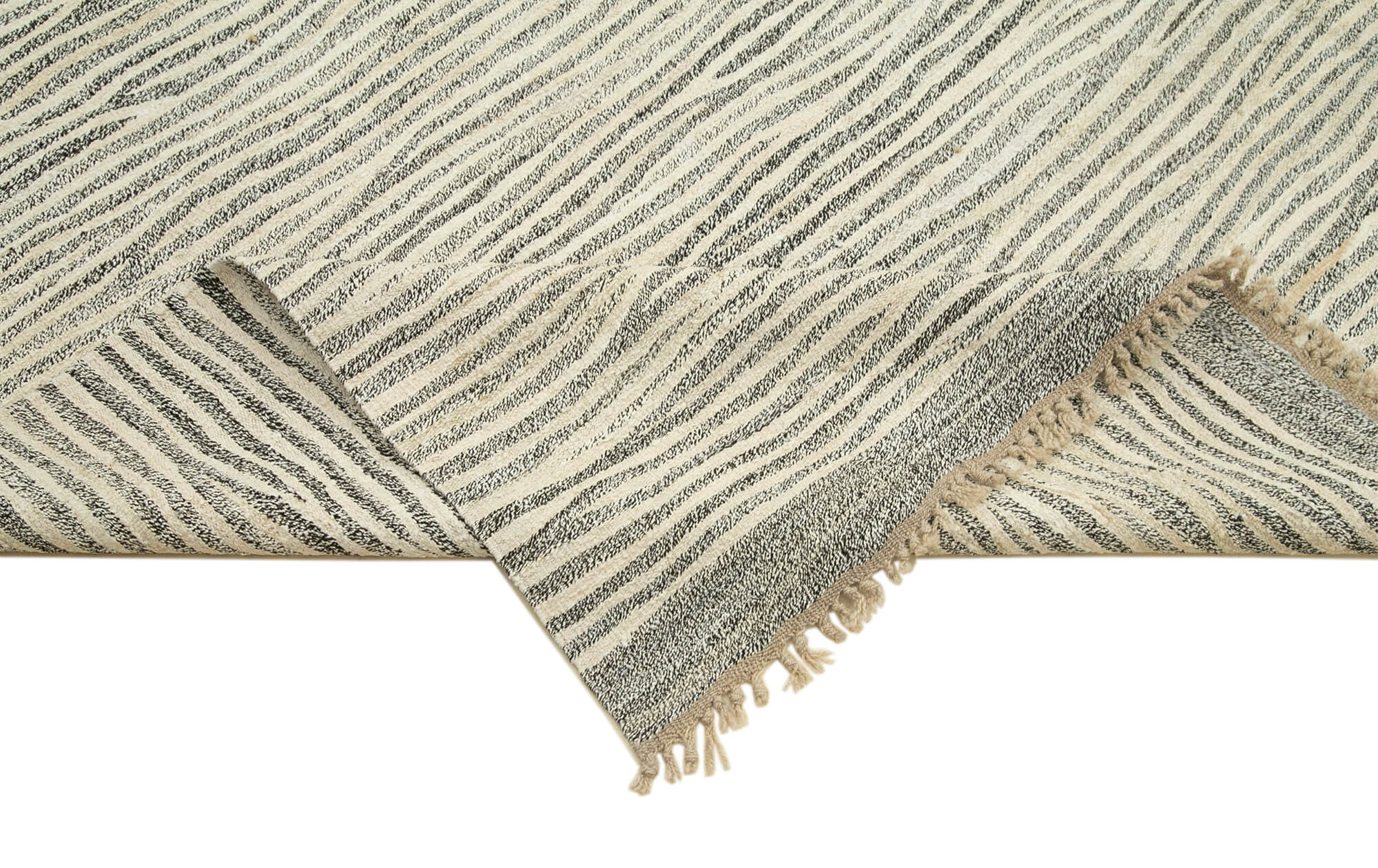 Handmade Area Rug – Geometric Cotton Wool Rug 8x12 Feet | Vintage Turkish Carpet