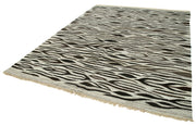 Handmade Wool Area Rug – Grey Geometric Cotton Wool Rug 8'2''x10'8'' Durable Woven Carpet