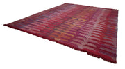 Scrap Pink Geometric Cotton Wool Handmade Area Rug 13'1'' x 16'5''