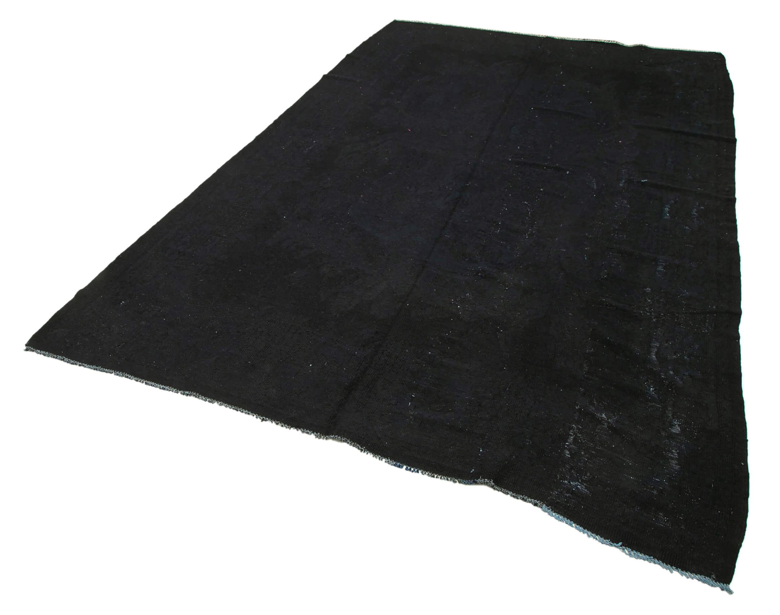Handmade Kilim Rug - Vintage Turkish Carpet | Black Goat Hair Geometric Kilim Rug
