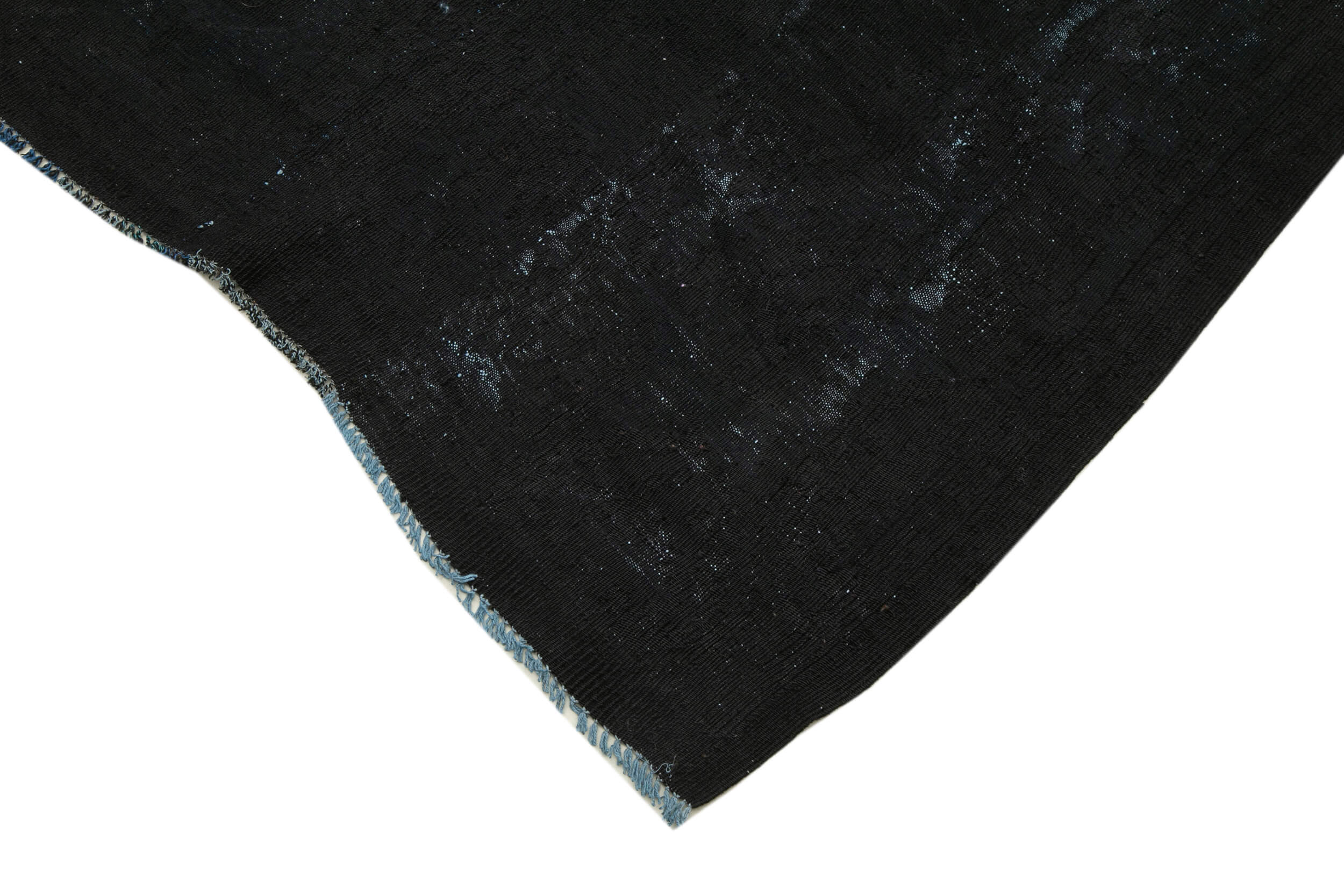 Handmade Kilim Rug - Vintage Turkish Carpet | Black Goat Hair Geometric Kilim Rug
