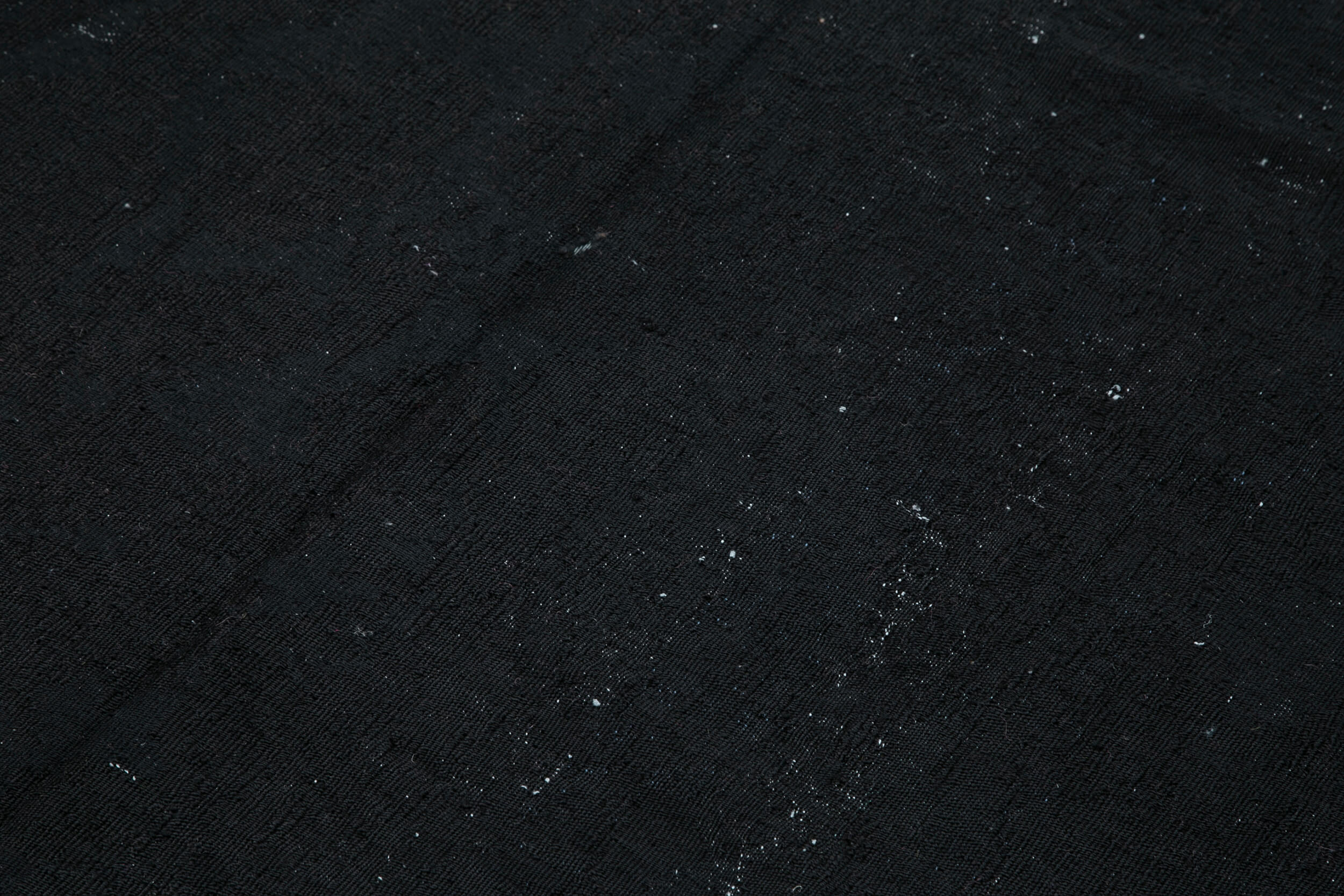 Handmade Kilim Rug - Vintage Turkish Carpet | Black Goat Hair Geometric Kilim Rug