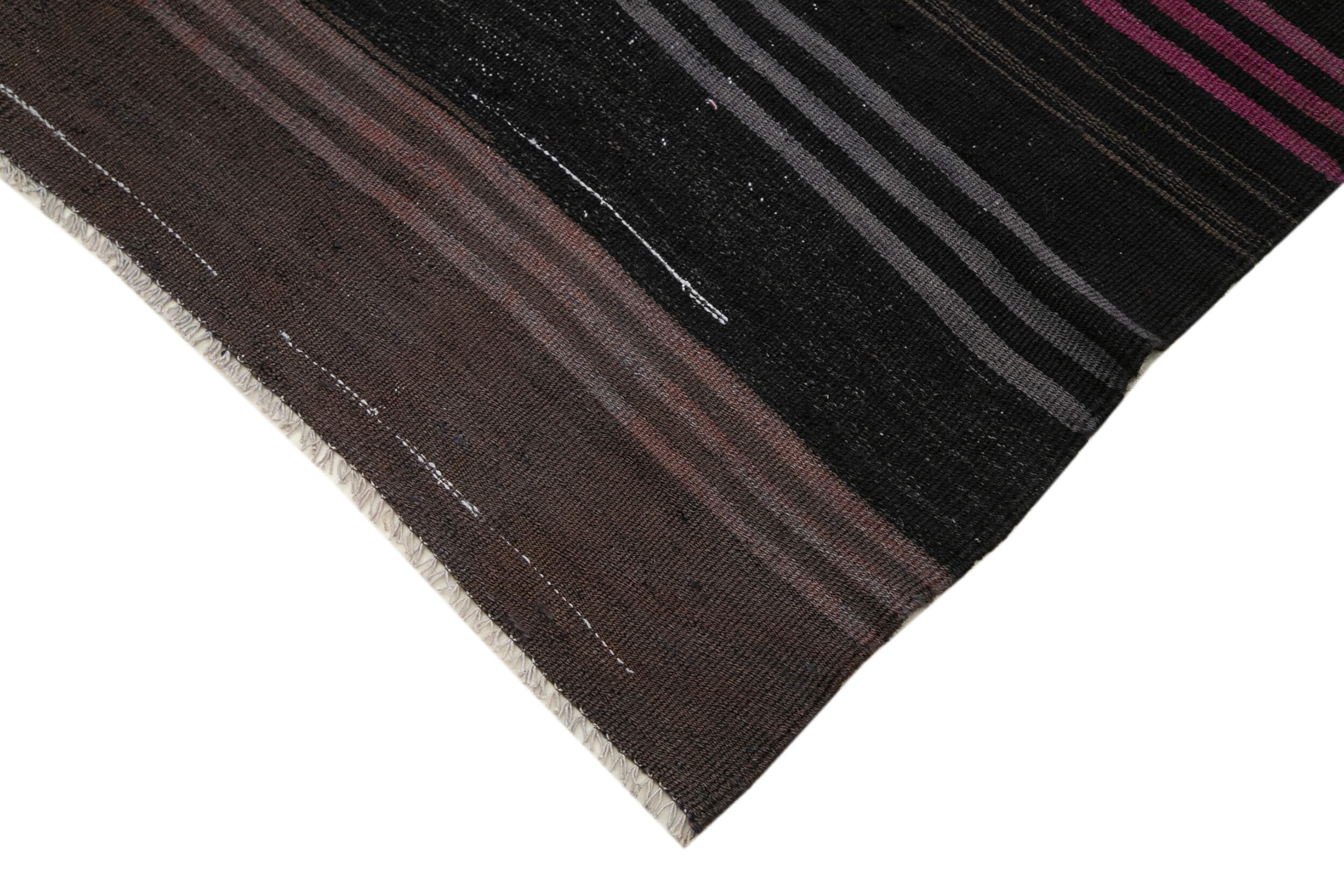 Handmade Geometric Kilim Rug - Black Geometric Turkish Kilim Carpet 6x10 Handmade Rug