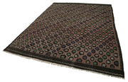 Handmade Kilim Rug - Brown Geometric Area Rug with Goat Hair, Wool Cotton Carpet 6'8''x9'10''
