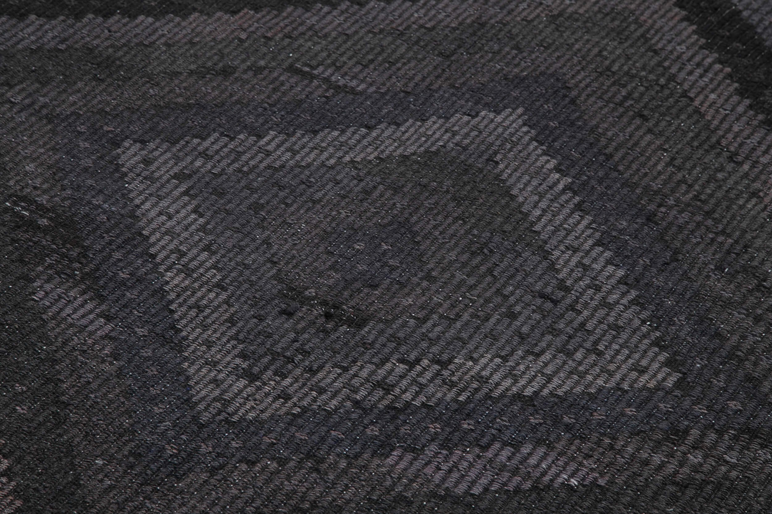 Handmade Kilim Rug – Geometric Kilim Rug Black Goat Hair 6'5'' x 10'5'' Durable Floor Covering