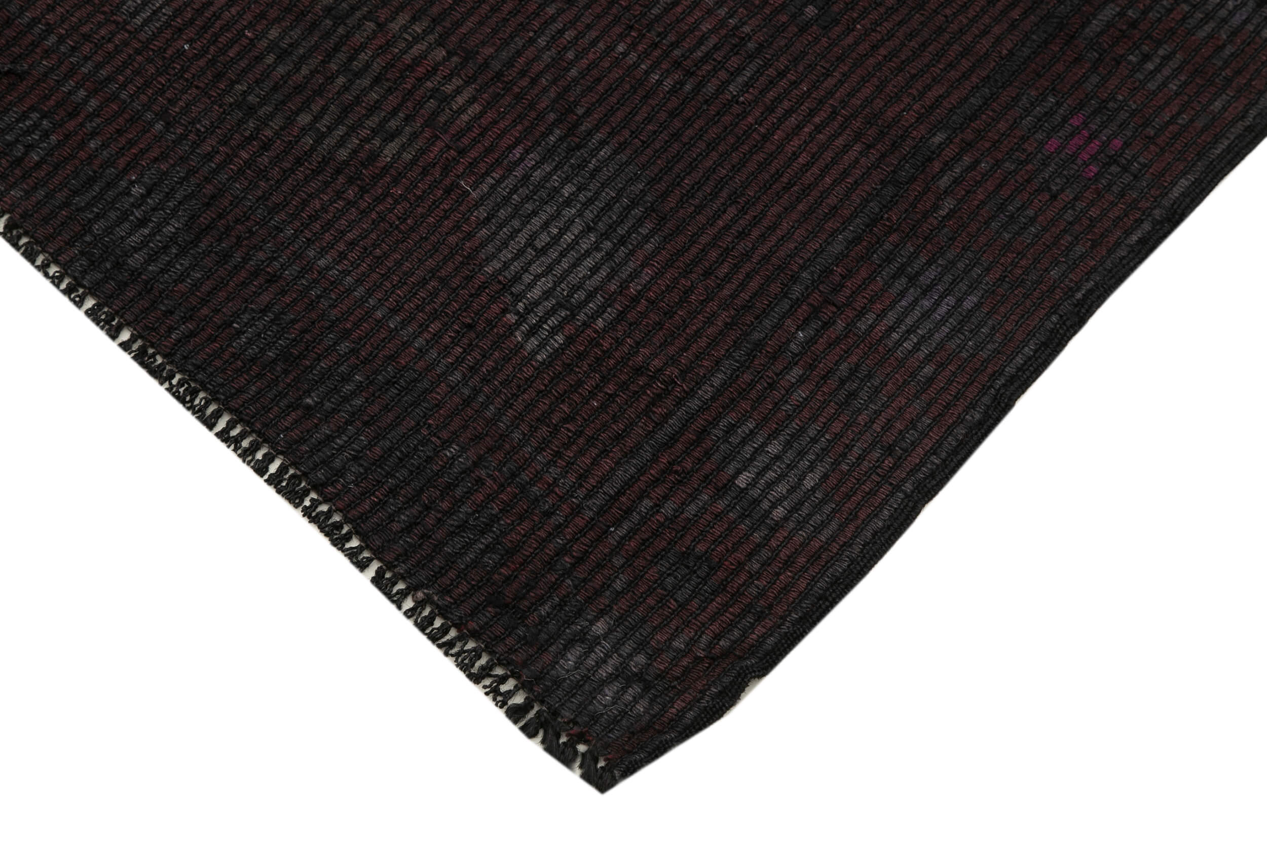 Handmade Kilim Rug - Brown Wool Rug with Geometric Patterns | Artisan Crafted Turkish Vintage Carpet 6'1''x10'8''