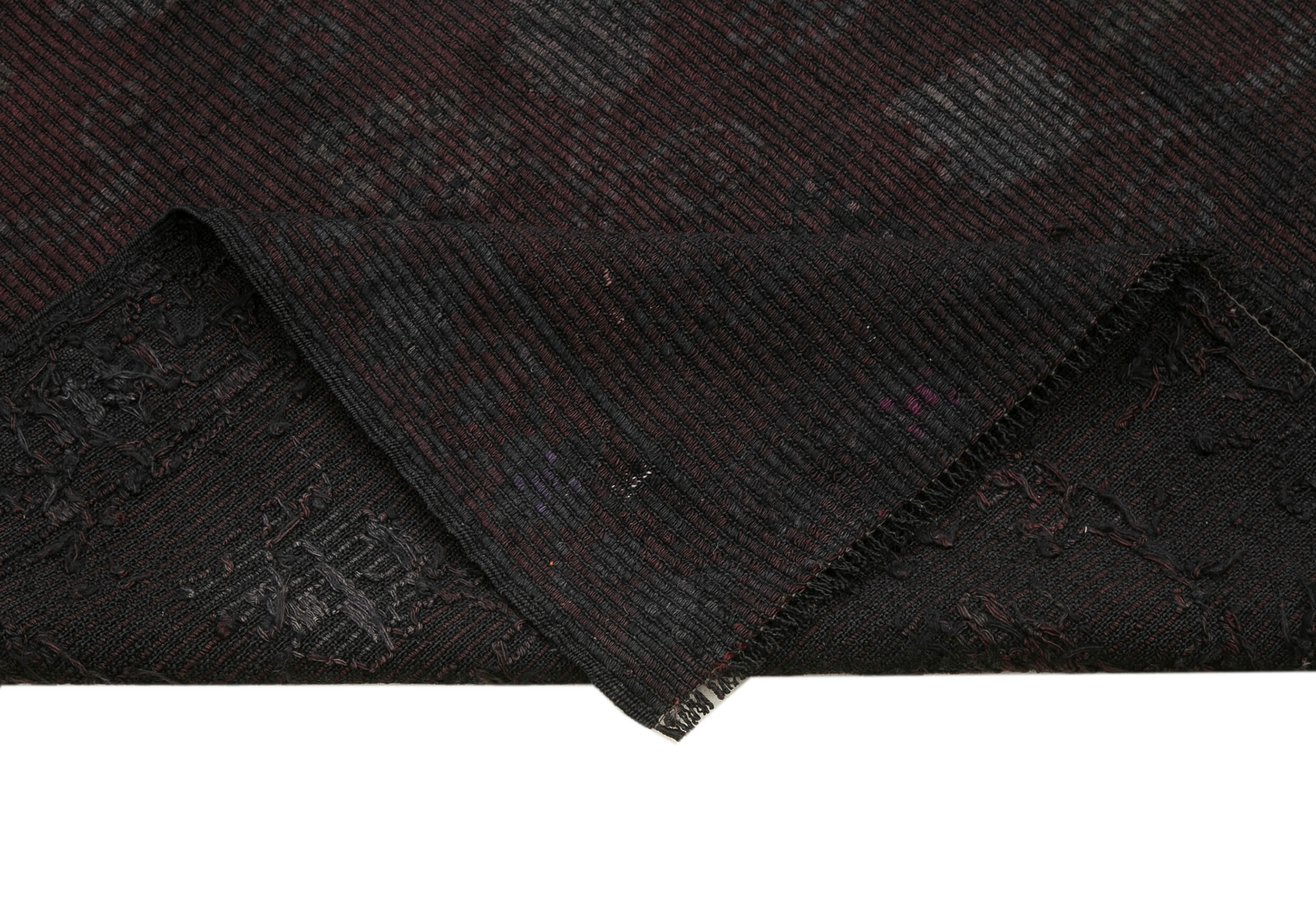 Handmade Kilim Rug - Brown Wool Rug with Geometric Patterns | Artisan Crafted Turkish Vintage Carpet 6'1''x10'8''