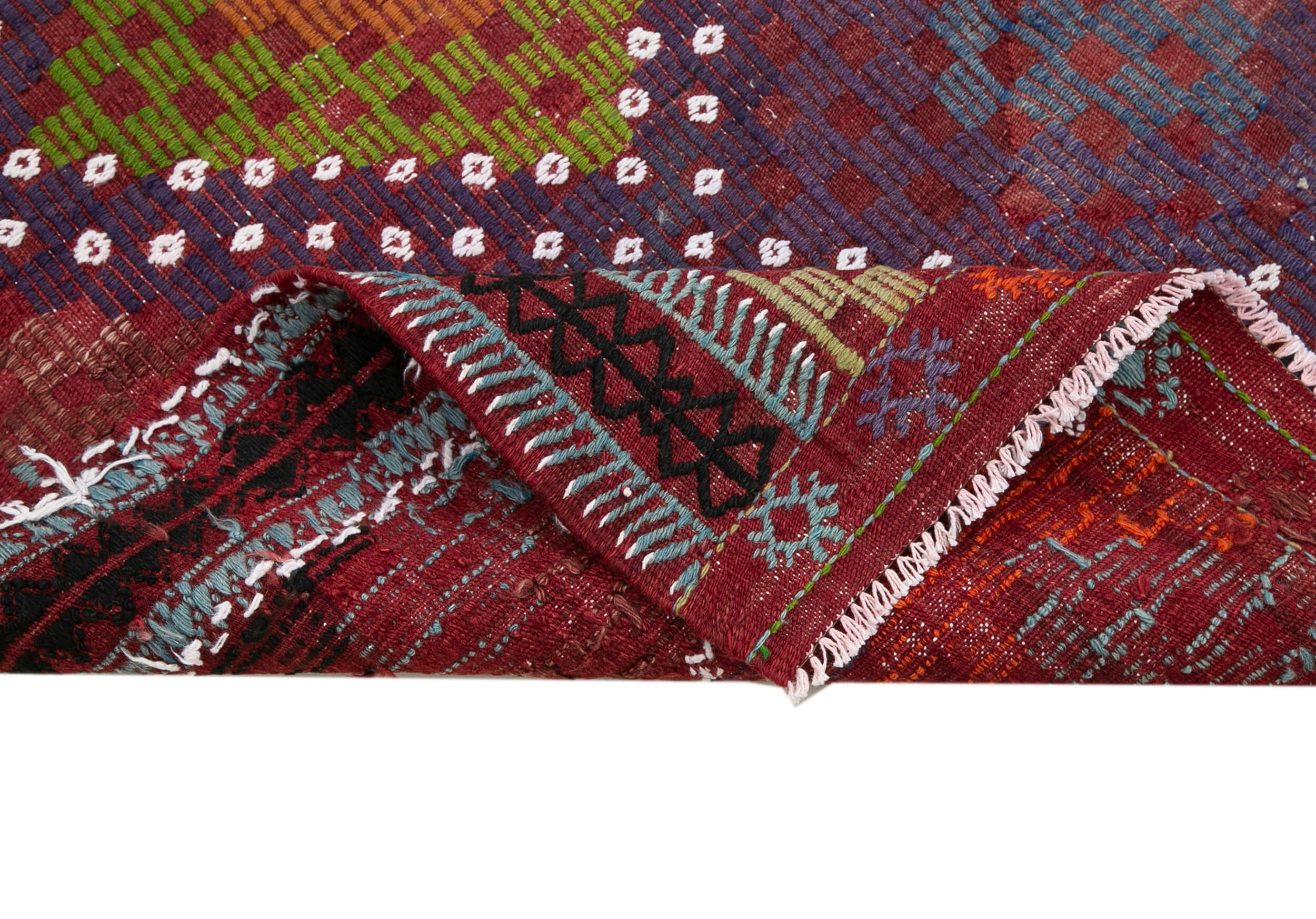 Handmade Kilim Rug | Turkish Goat Hair Rug 5x9 - Durable Wool Carpet, Geometric Design