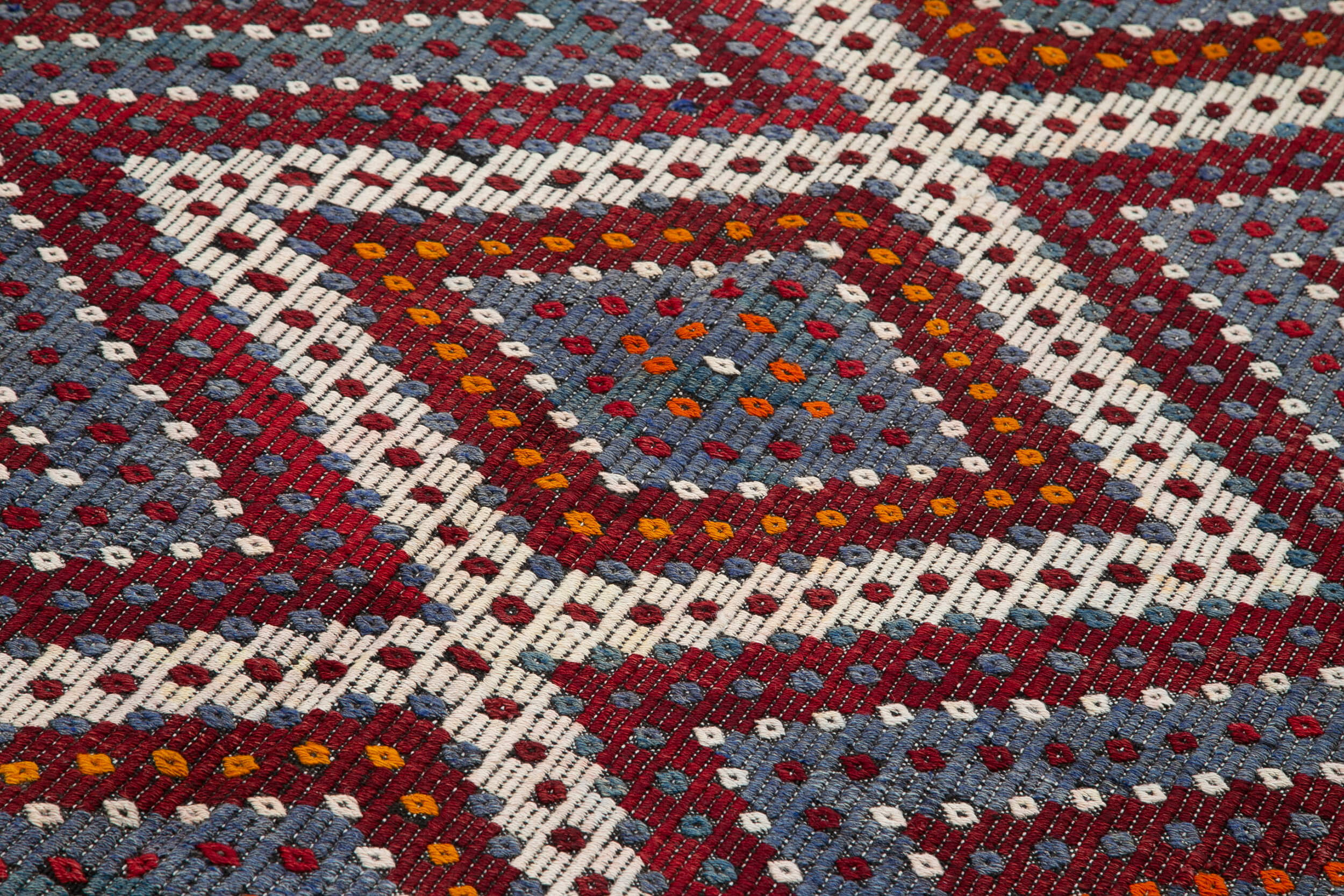 Handmade Kilim Rug – Geometric Kilim Flat Weave Rug 6'0'' x 12'4'' with Goat Hair