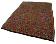Handmade Geometric Kilim Rug – White Geometric Turkish Kilim Rug 5'9''x8'9''