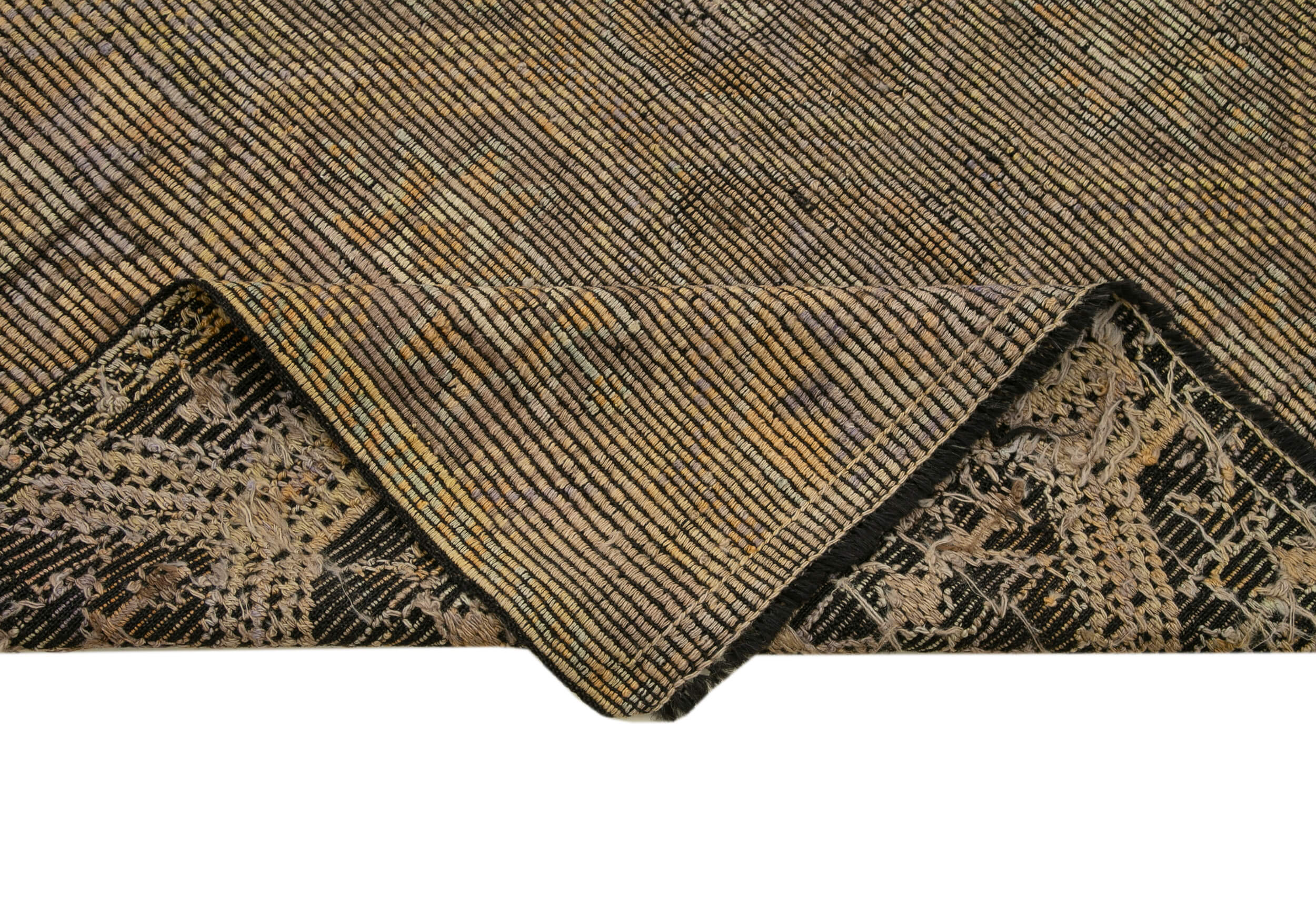 Handmade Geometric Kilim Rug - Beige Turkish Kilim Rug 5'5'' x 10'7'' Flat Weave