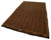 Handmade Geometric Kilim Rug - 5x10 Wool Rug With Goat Hair & Soft Cotton Backing