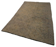 Handmade Kilim Rug - Beige Geometric Area Rug 5'2'' x 8'5'' with Goat Hair & Wool