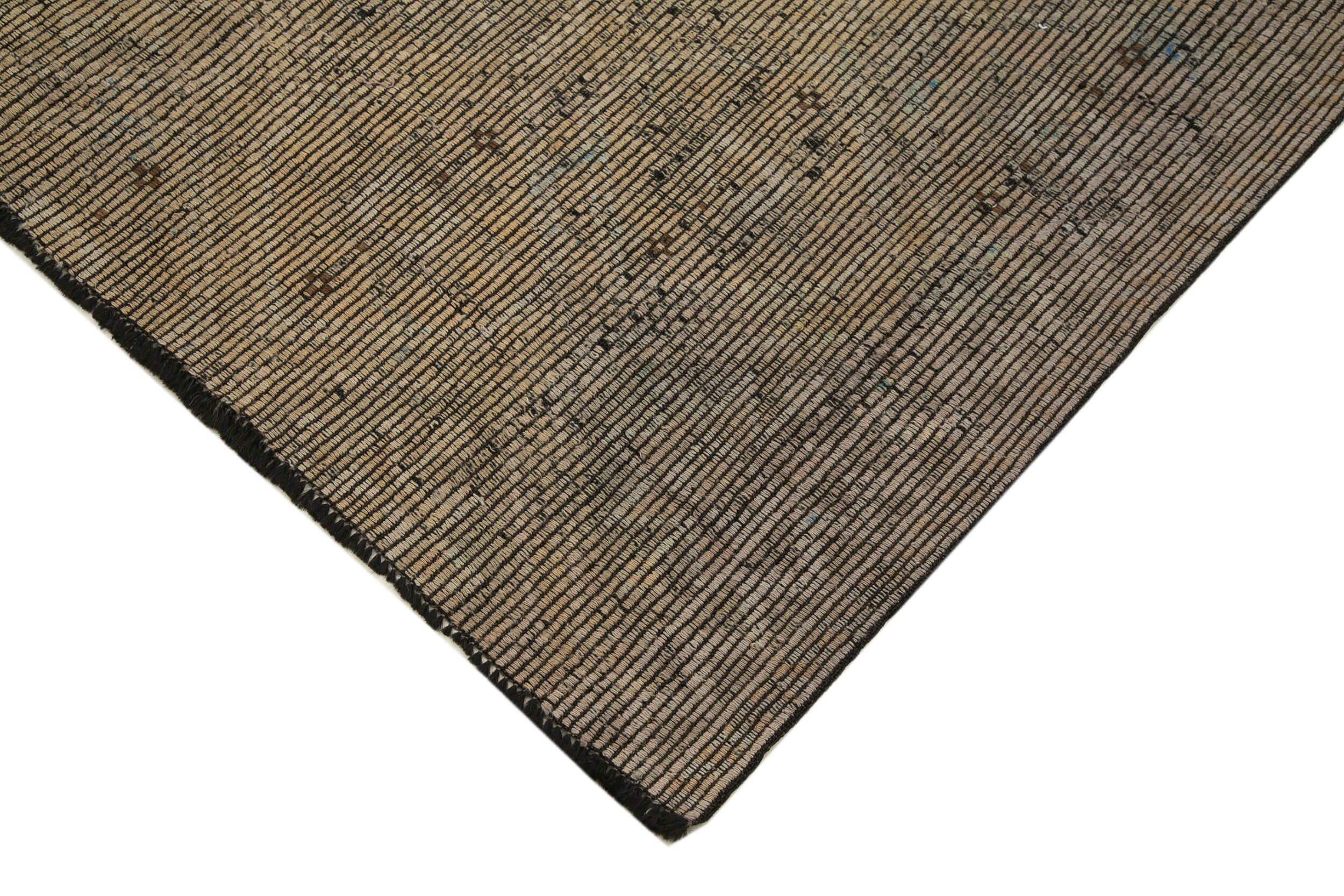 Handmade Kilim Rug - Beige Geometric Area Rug 5'2'' x 8'5'' with Goat Hair & Wool