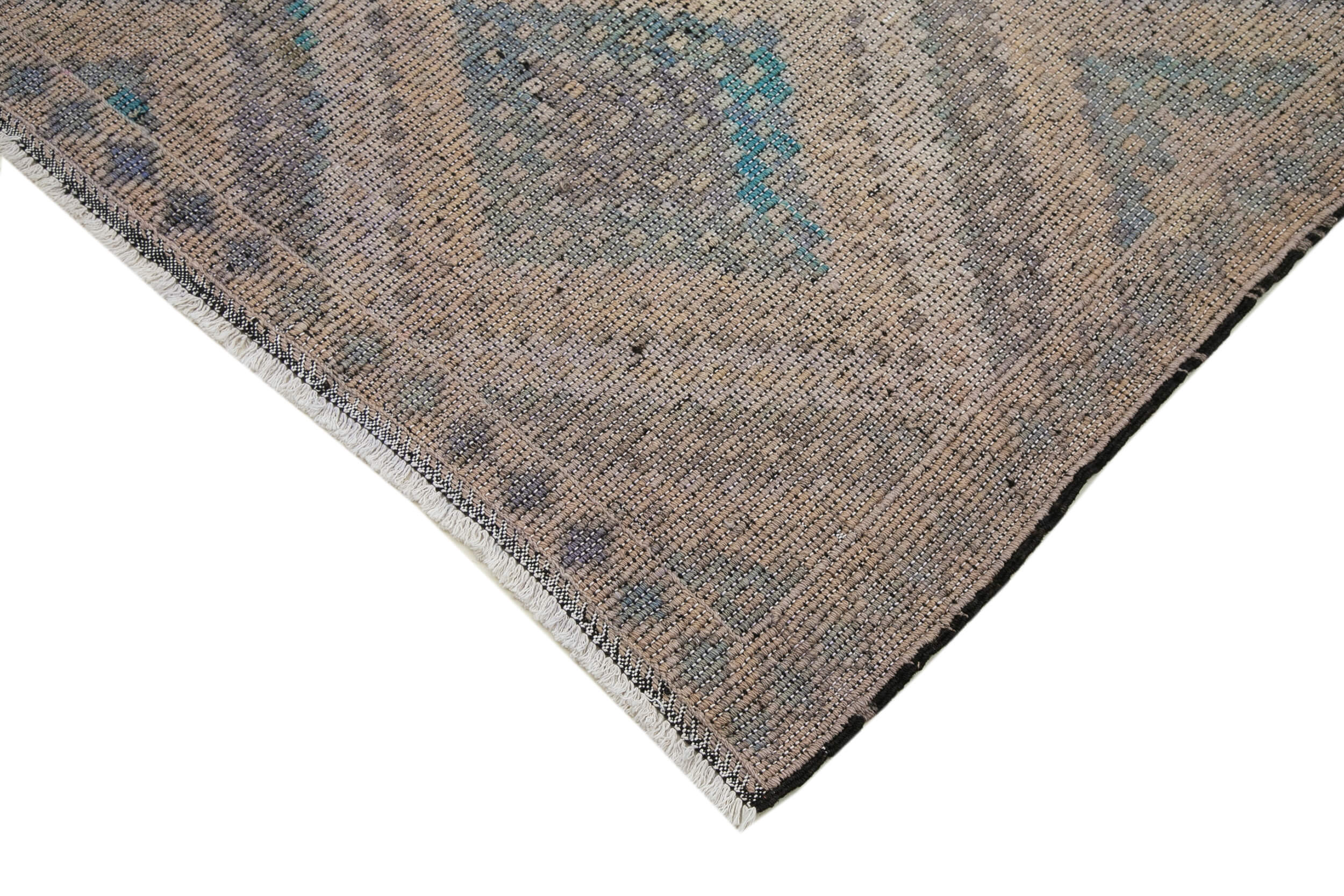 Handmade Geometric Kilim Rug – Vintage Area Rug With Goat Hair Carpet, Neutral Beige