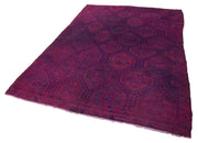 Handmade Kilim Rug – Pink Wool Geometric Area Rug with Goat Hair & Durable Cotton Backing 6'9''x9'10''