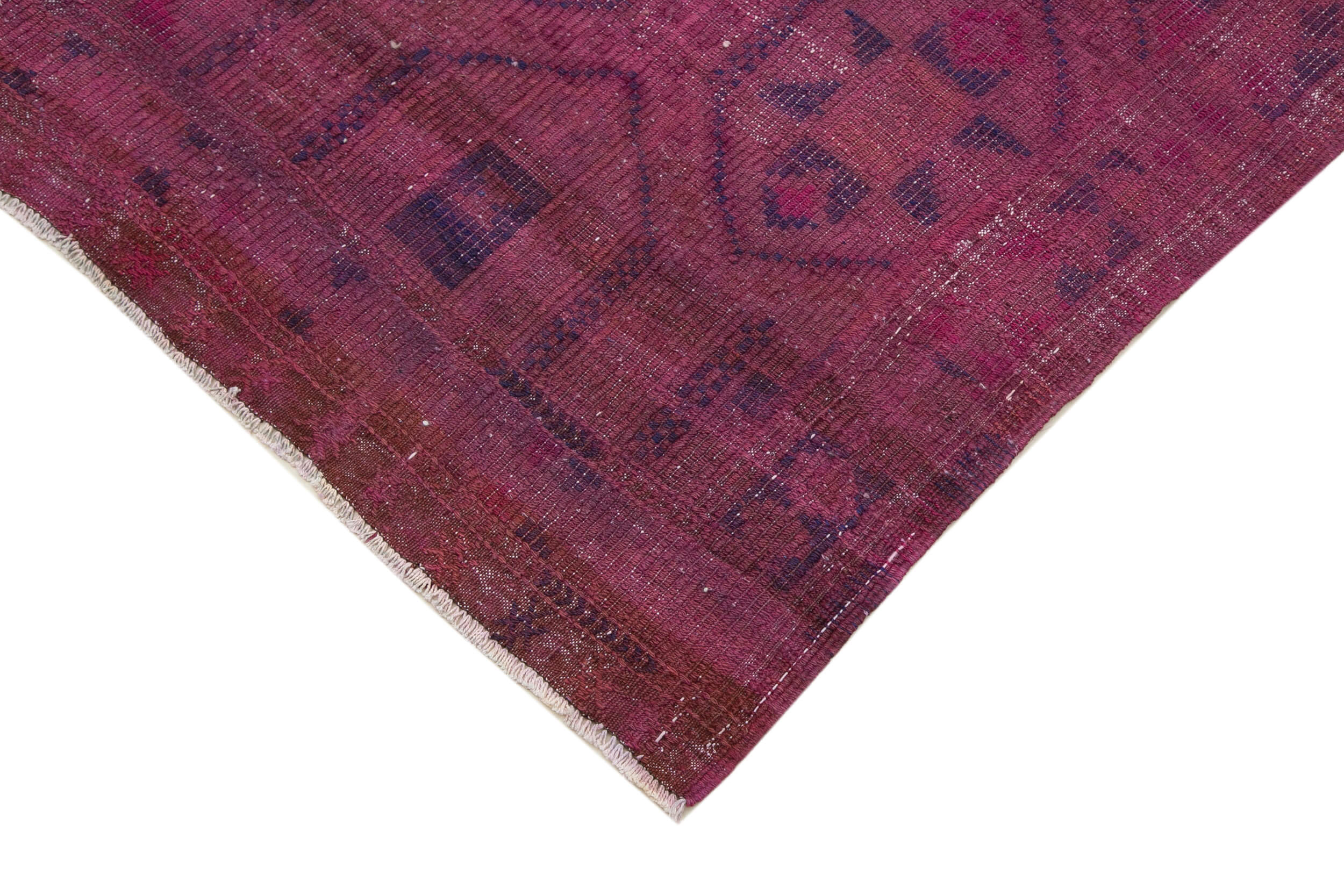 Handmade Kilim Rug - Pink Geometric Area Rug With Turkish Goat Hair 5'4'' x 8'11''