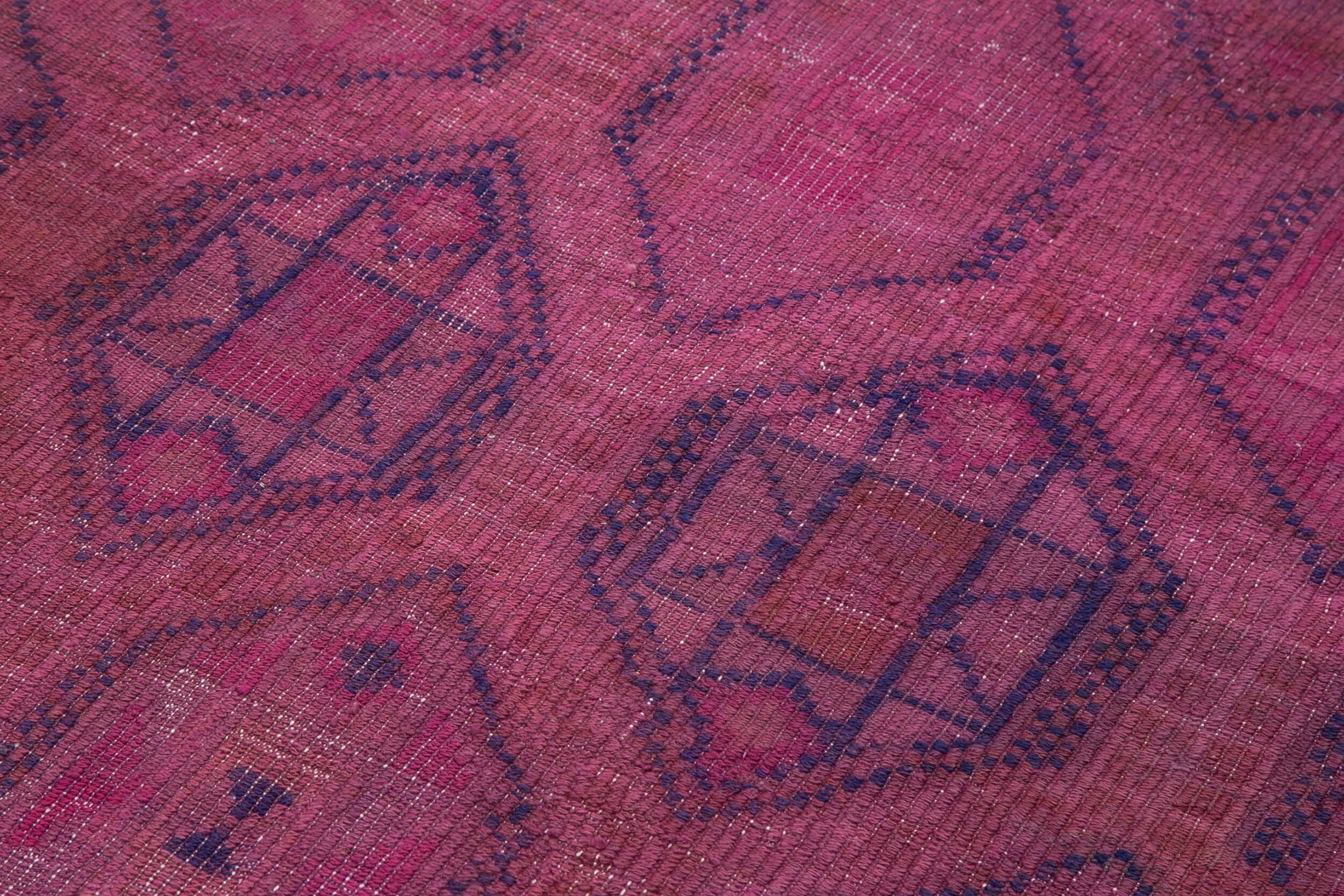 Handmade Kilim Rug - Pink Geometric Area Rug With Turkish Goat Hair 5'4'' x 8'11''