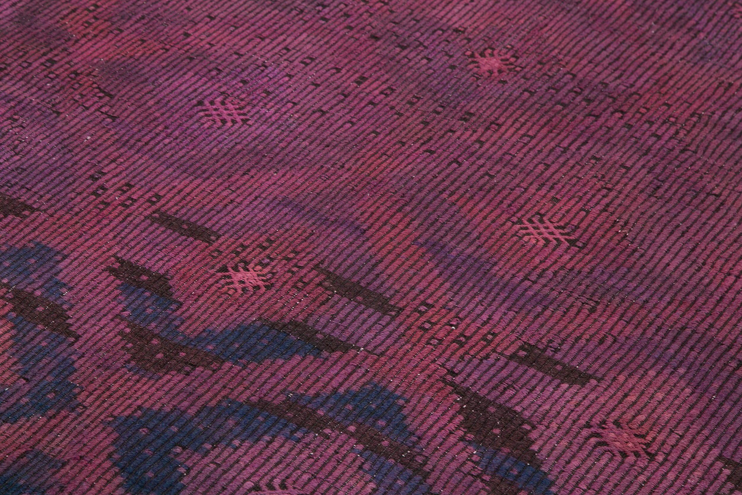 Handmade Geometric Kilim Rug – Pink Area Rug | Goat Hair & Wool Cotton Flat Weave 7'3"x11'8"