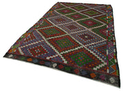 Handmade Geometric Kilim Rug | Durable Wool Carpet, Turkish Kilim Carpet 6x10