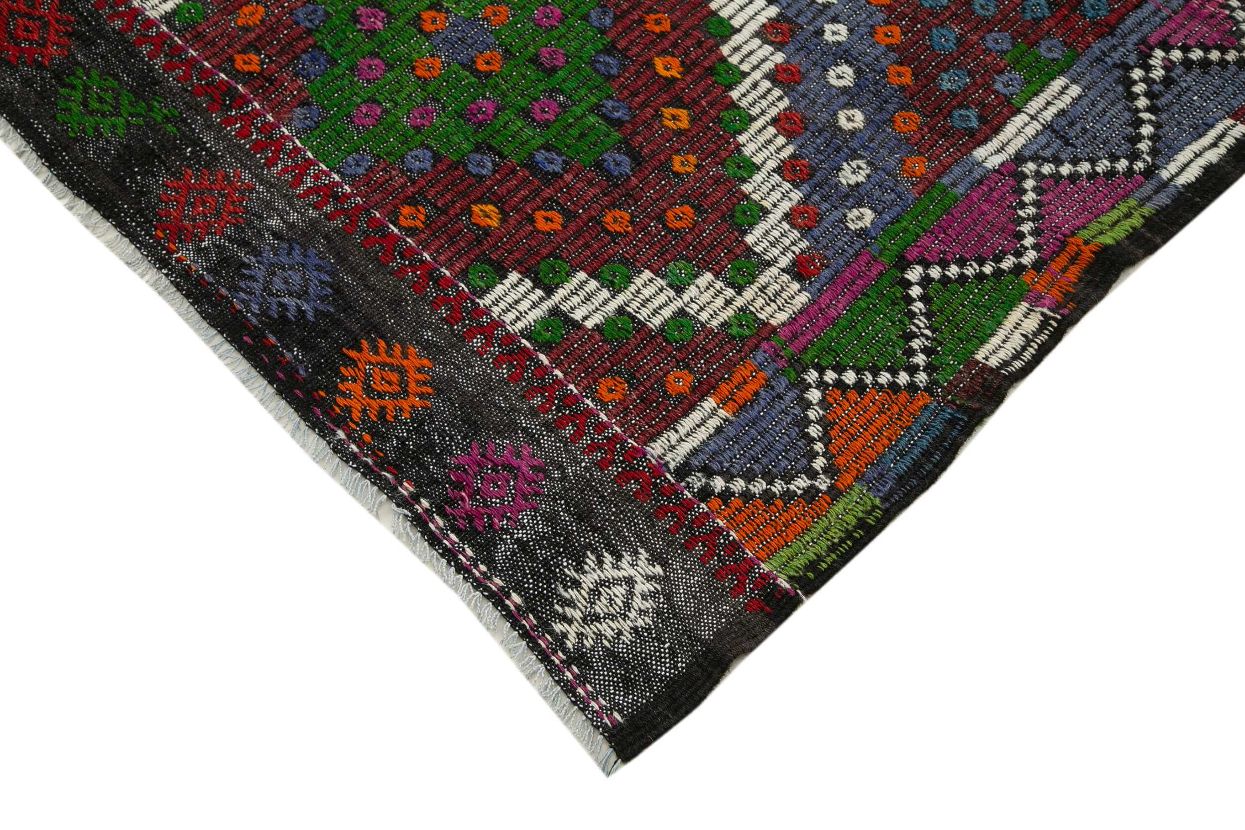 Handmade Geometric Kilim Rug | Durable Wool Carpet, Turkish Kilim Carpet 6x10