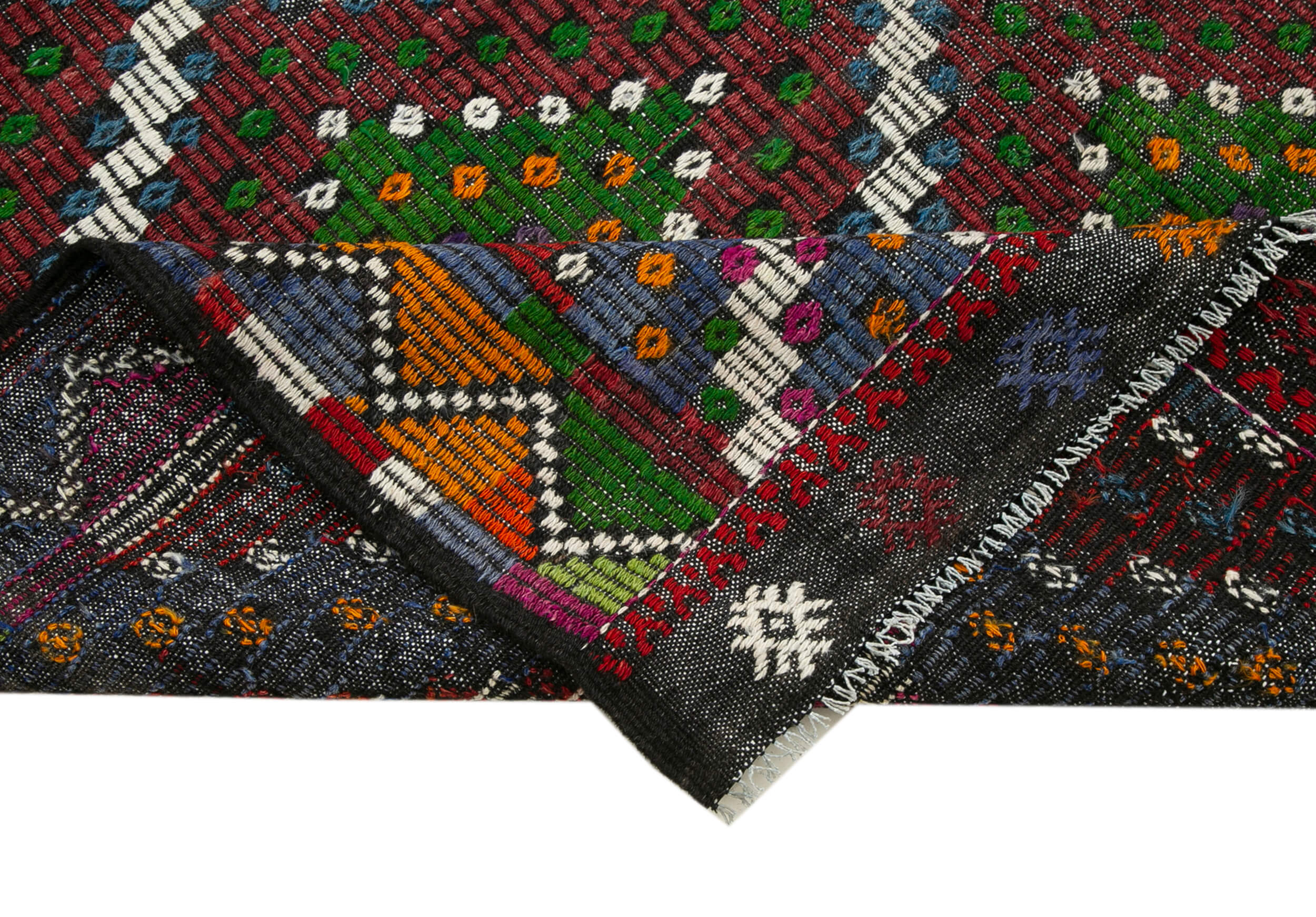 Handmade Geometric Kilim Rug | Durable Wool Carpet, Turkish Kilim Carpet 6x10