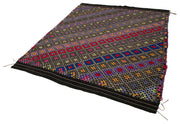 Handmade Geometric Kilim Rug – 6x8 Feet Vintage Area Rug With Goat Hair Carpet
