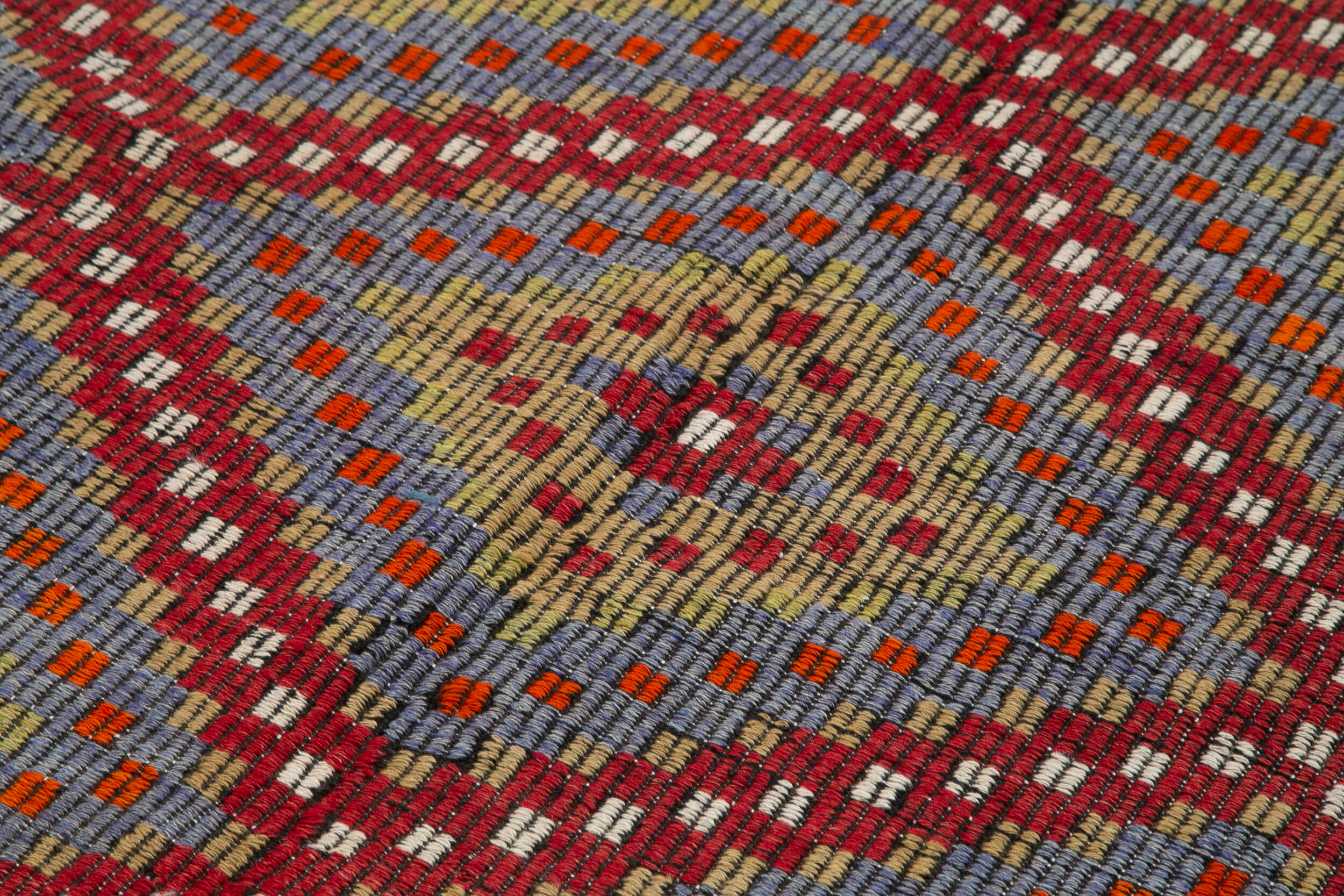 Handmade Kilim Rug - Geometric Kilim Rug 5'9''x10'4'' | Goat Hair Wool Blend