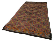 Handmade Kilim Rug - Geometric Area Rug with Goat Hair Carpet & Cotton Base Carpet 5'5''x9'8''