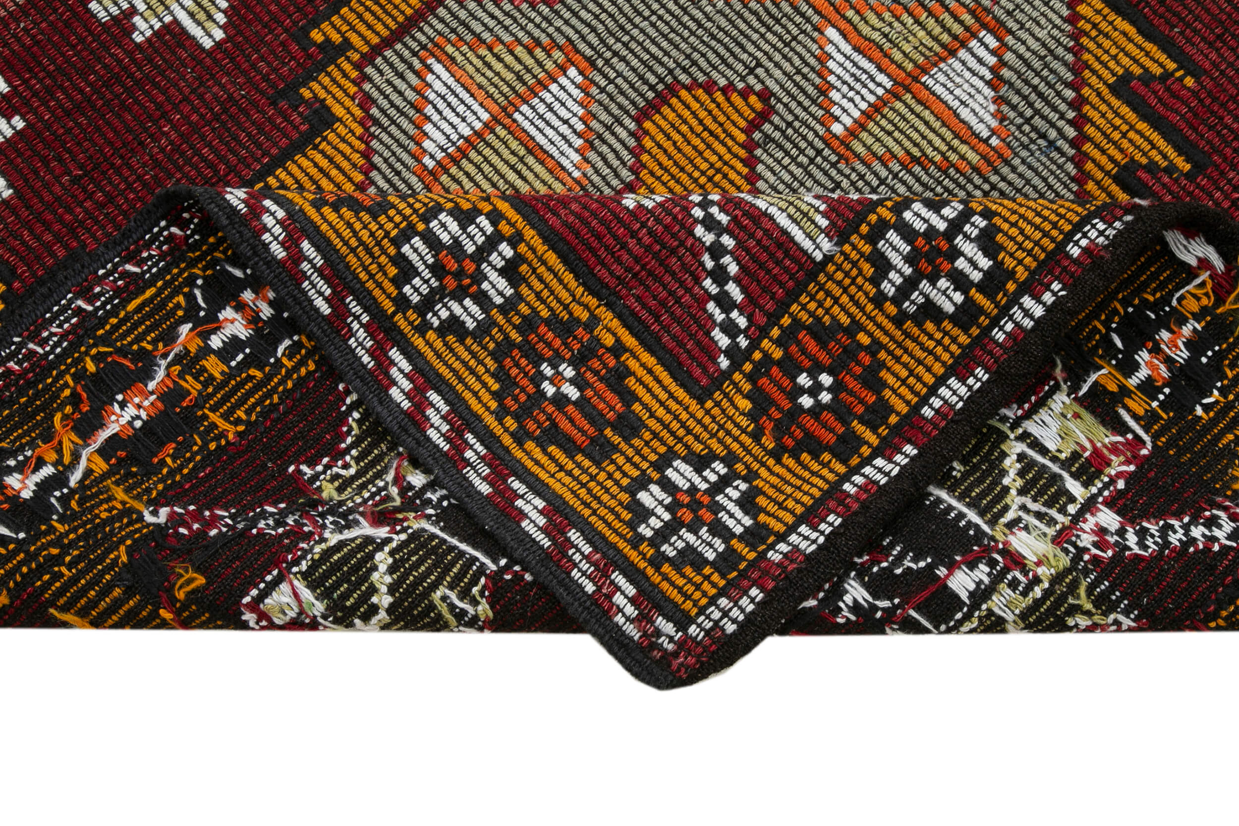 Handmade Geometric Kilim Rug – Vintage Turkish Carpet 6'10''x10'10'' Flat Weave
