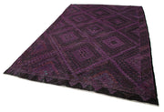 Handmade Geometric Kilim Rug | Purple Kilim Rug, Goat Hair & Turkish Wool Carpet