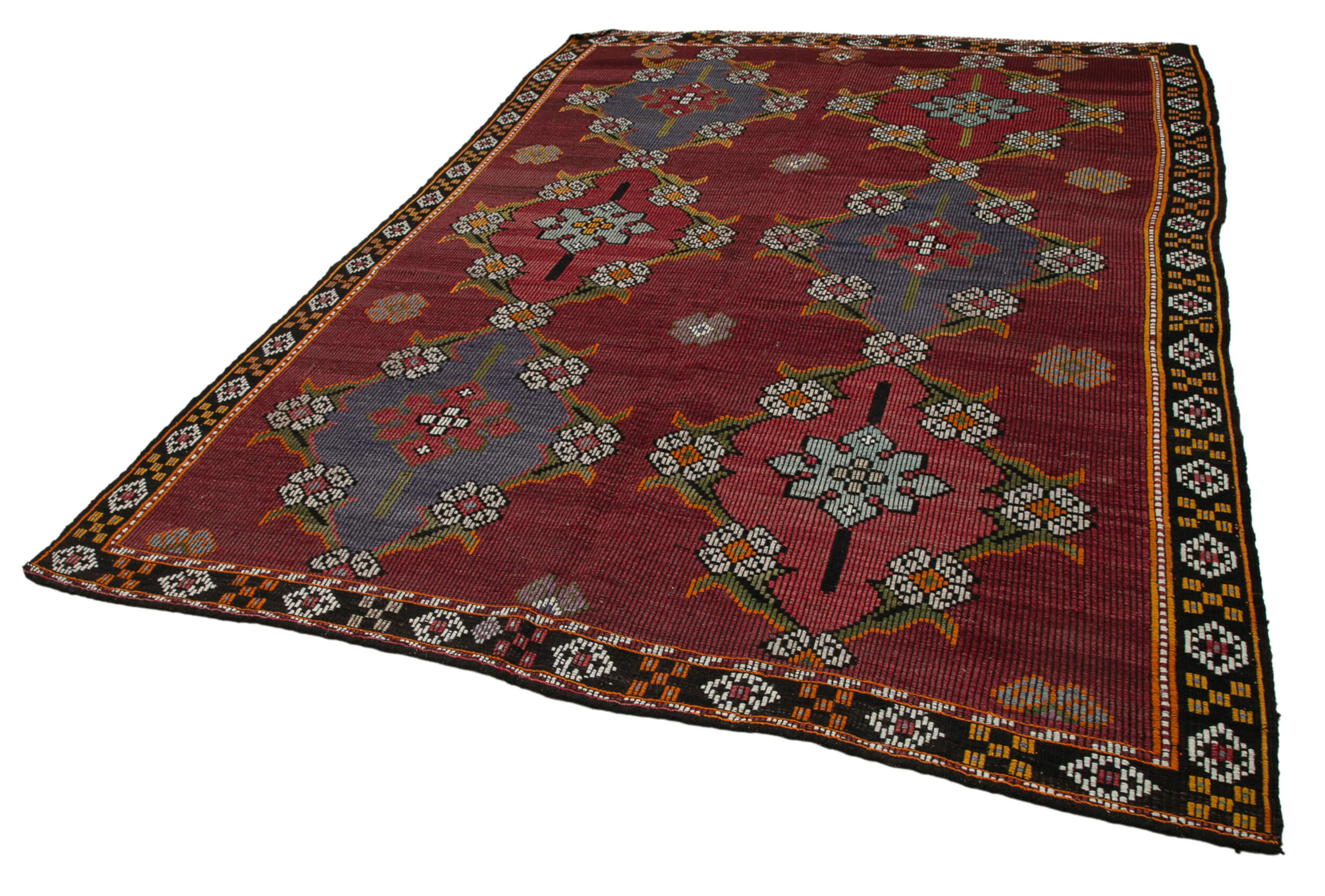 Handmade Kilim Rug | Natural Wool Carpet Flat Weave Kilim Oriental Style Rug 7'4''x10'8''
