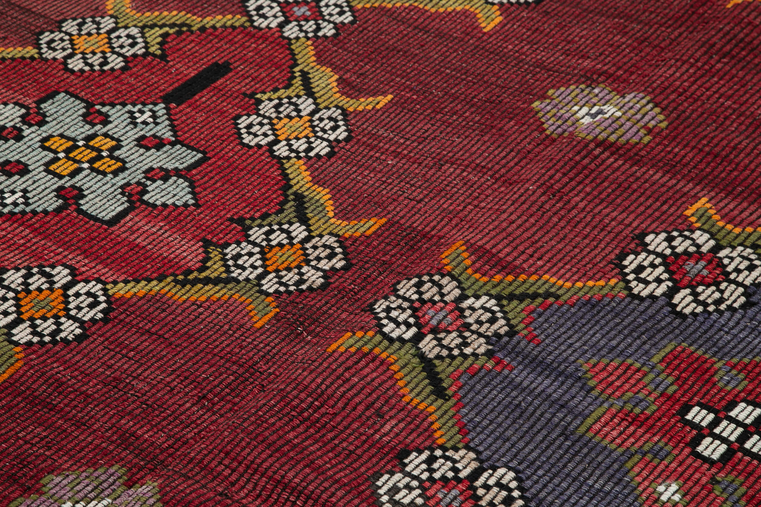 Handmade Kilim Rug | Natural Wool Carpet Flat Weave Kilim Oriental Style Rug 7'4''x10'8''