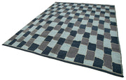 Handmade Wool Cotton Rug – White Geometric Area Rug | Durable Turkish Wool Carpet