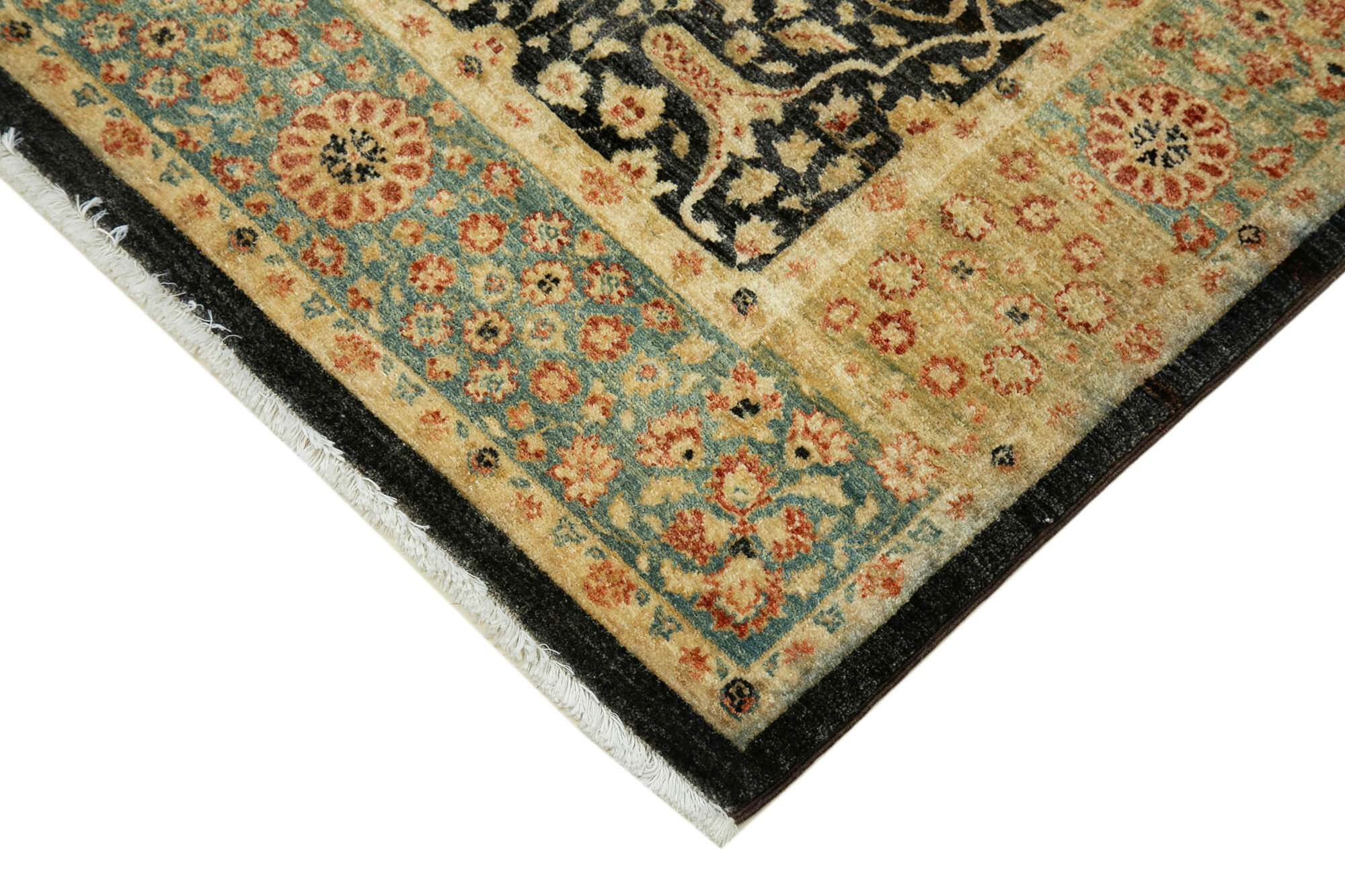 Handmade Cotton Wool Rug – Classic Beige Vintage Area Rug 3'1'' x 5'3''