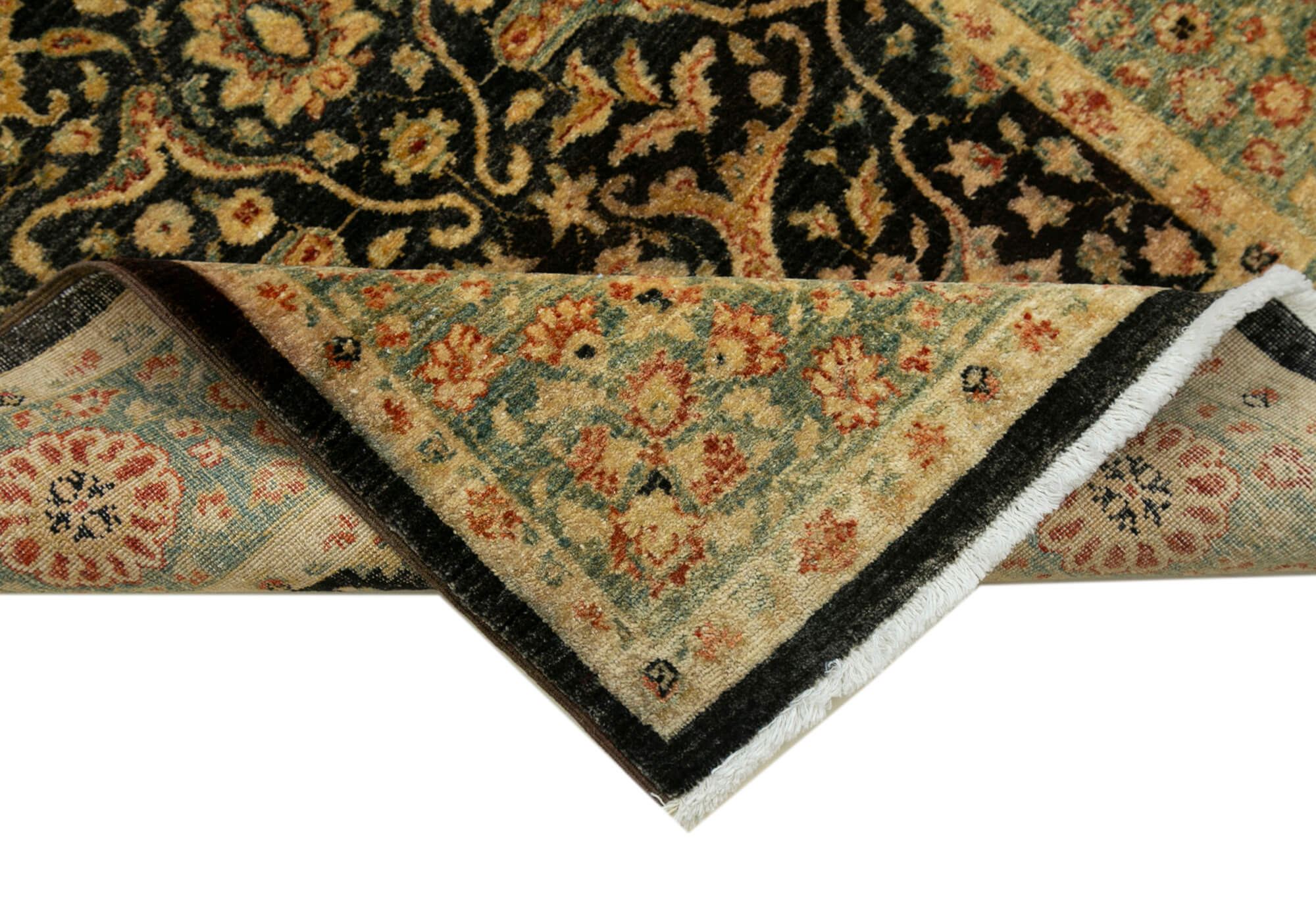 Handmade Cotton Wool Rug – Classic Beige Vintage Area Rug 3'1'' x 5'3''